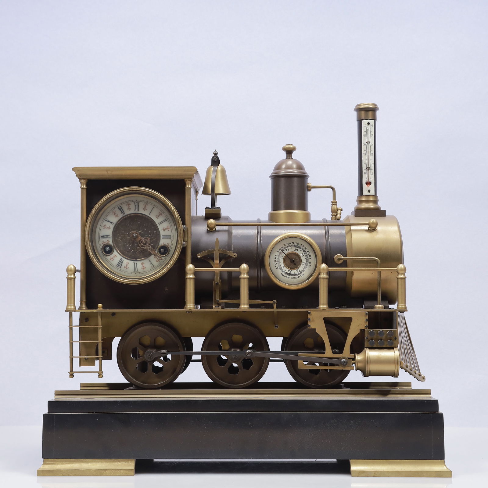 An Exquisite Copper Train Table Clock Ornament (1 of 18)