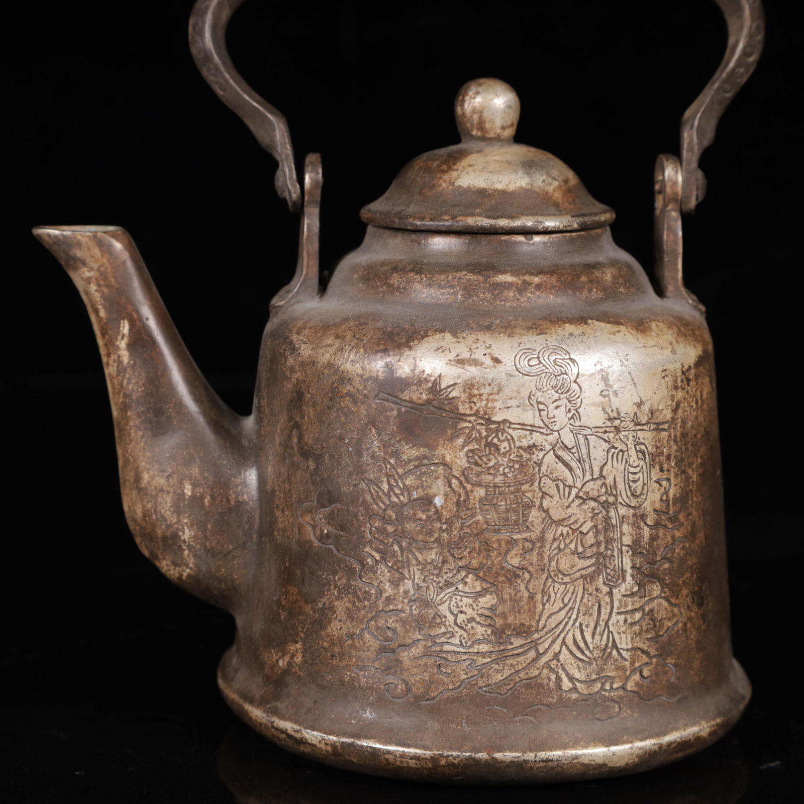 An Exquisite Silver Figure Pattern Ewer - 3