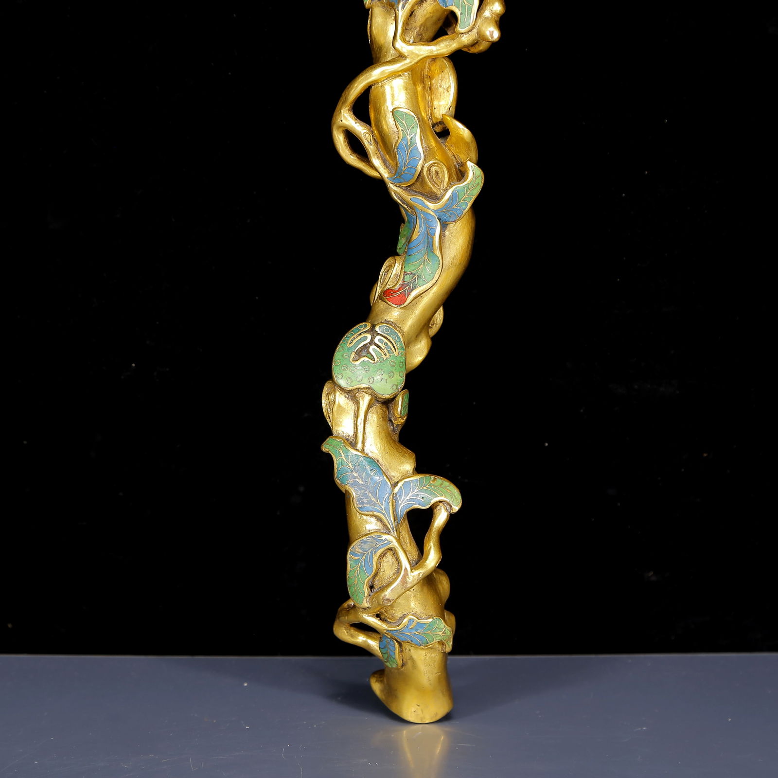 A Huge Cloisonne Bergamot Pattern Ruyi - 8