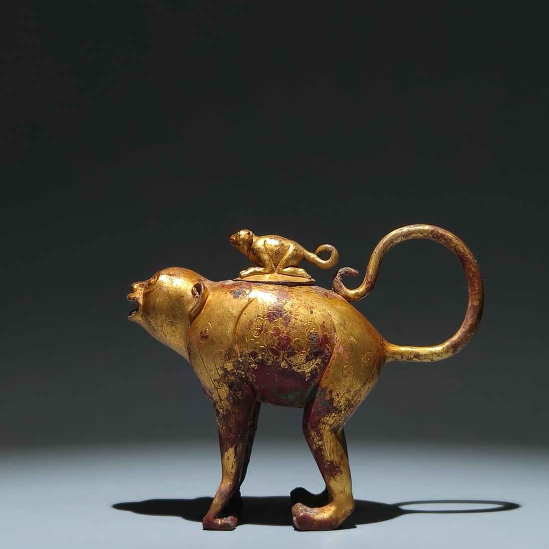 A Rare Gilt Bronze Monkey-Shaped Ornament (1 of 9)