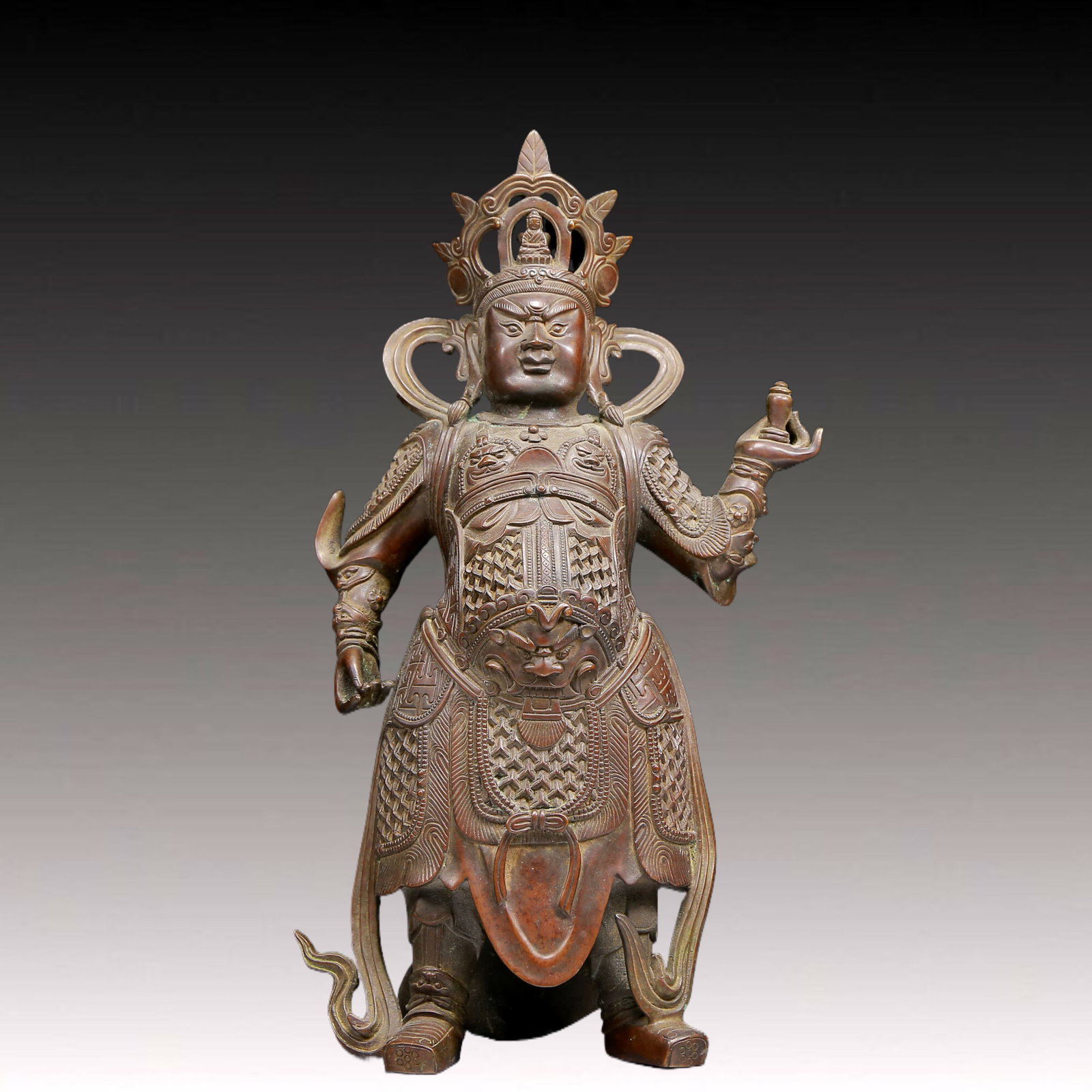 A Solemn Bronze Statue of Heavenly King (1 of 9)