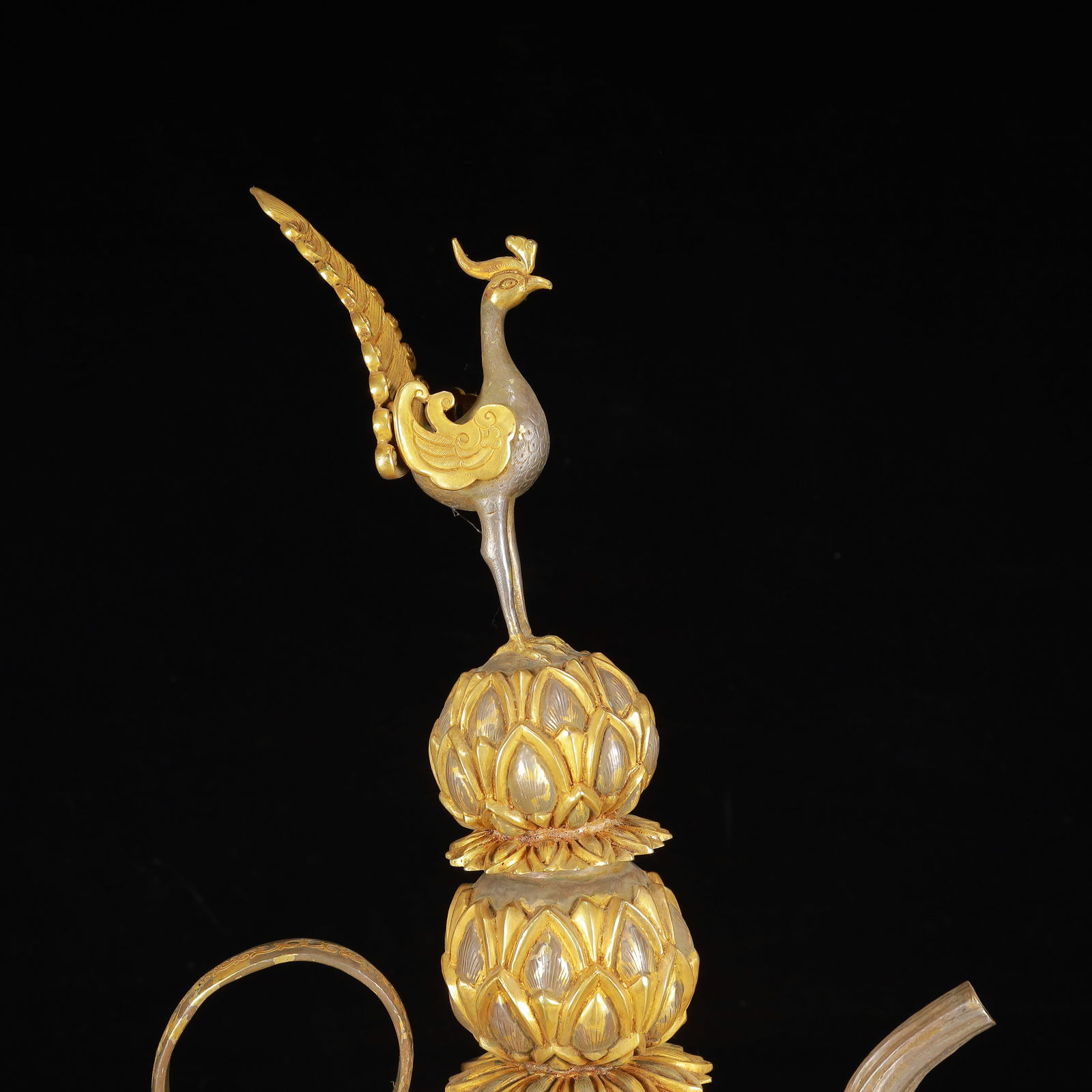 An Exquisite Gilt Silver Lotus Pattern Ewer - 2