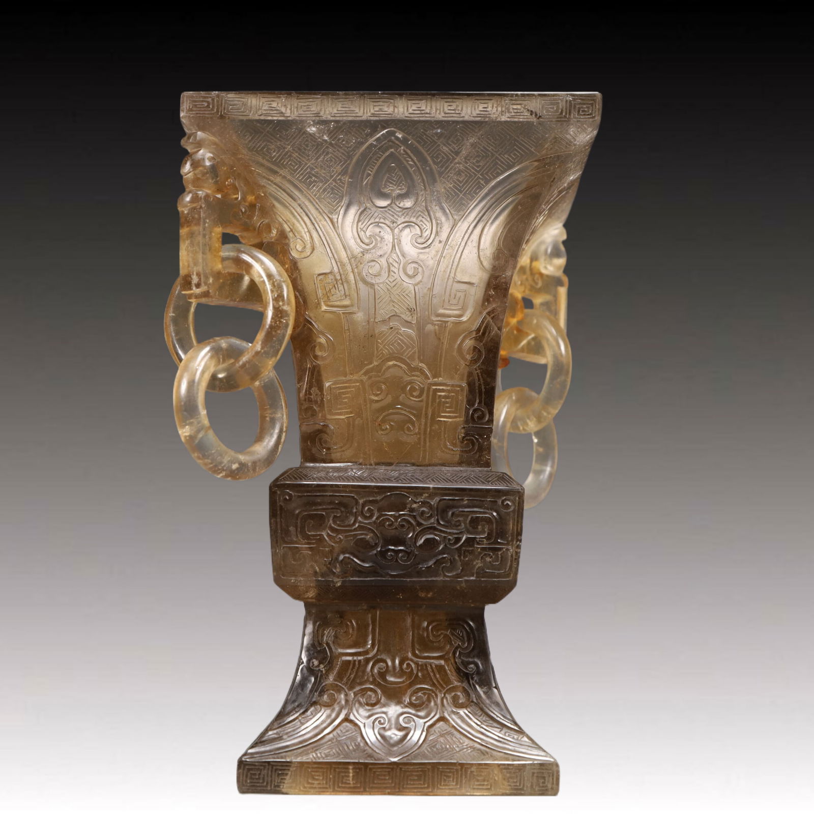 An Exquisite Crystal Beast-Face Pattern Double-Ears Cup - 3