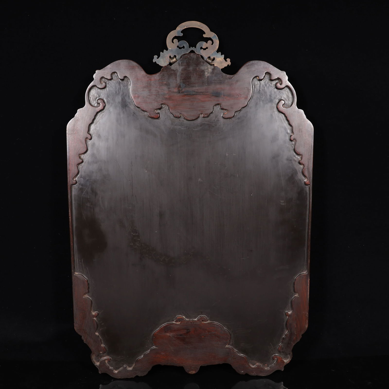 A Huge Lacquerware Painted Gold Auspicious Cloud and Dragon Pattern Hanging Panel - 5