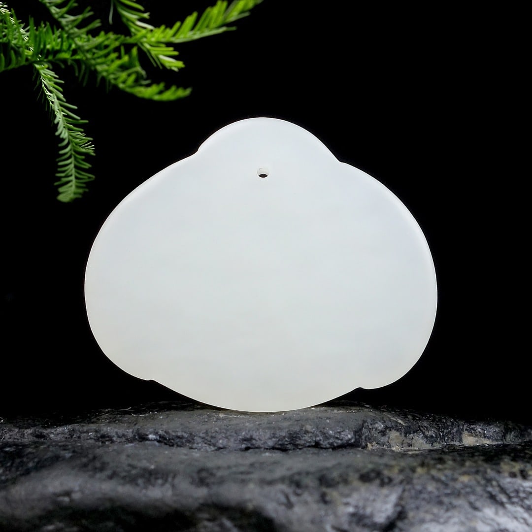 An Exquisite White Jade Bats Pattern Pendant - 4