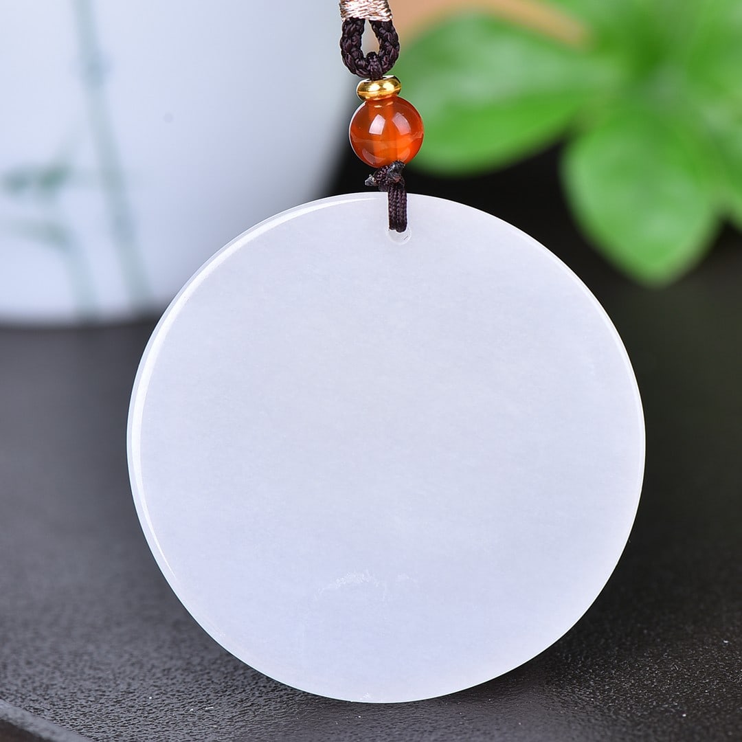 An Exquisite White Jade Dragon Pattern Pendant - 5