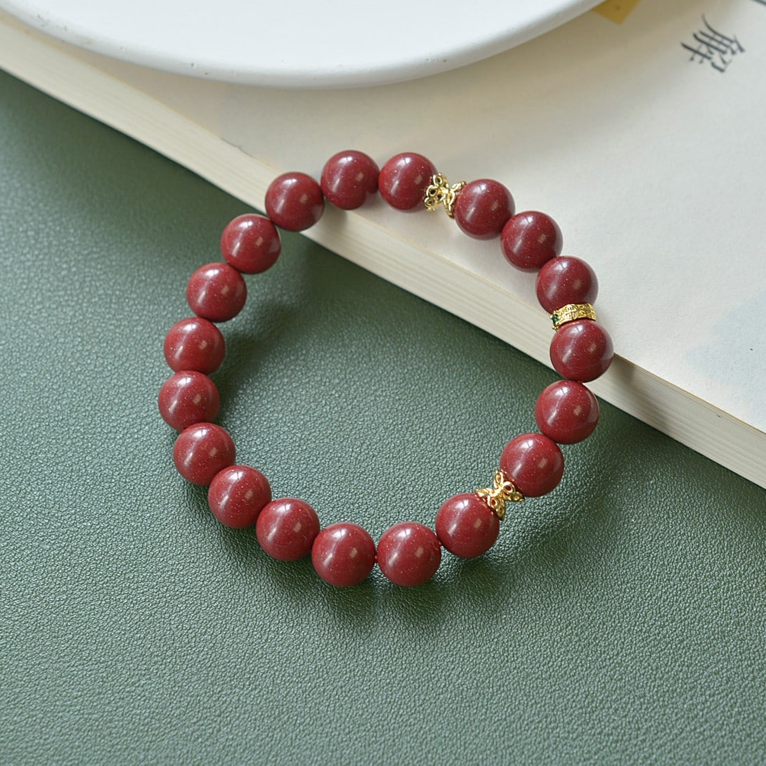 An Exquisite Cinnabar Bracelets - 4
