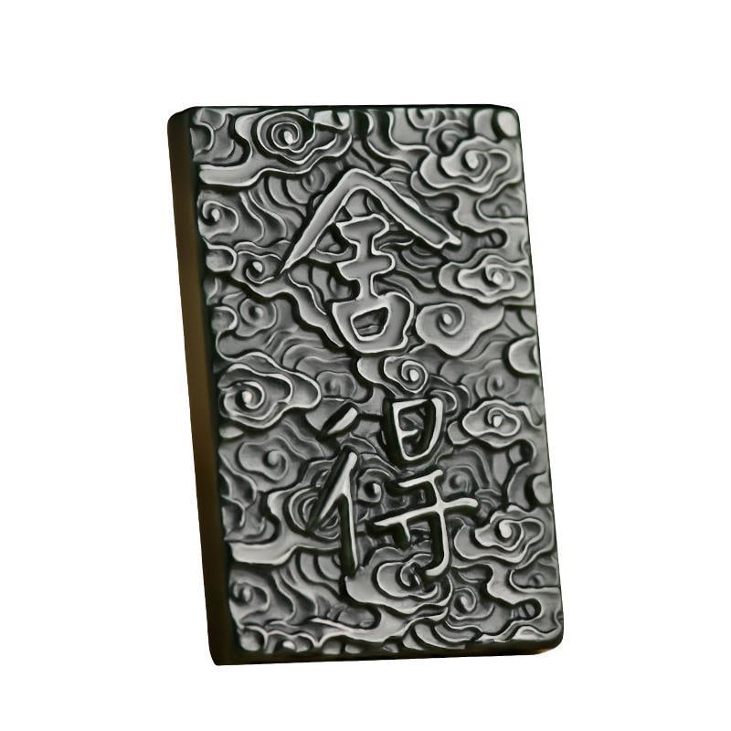 An Exquisite Cyan jade Auspicious Cloud Pattern Pendant - 4