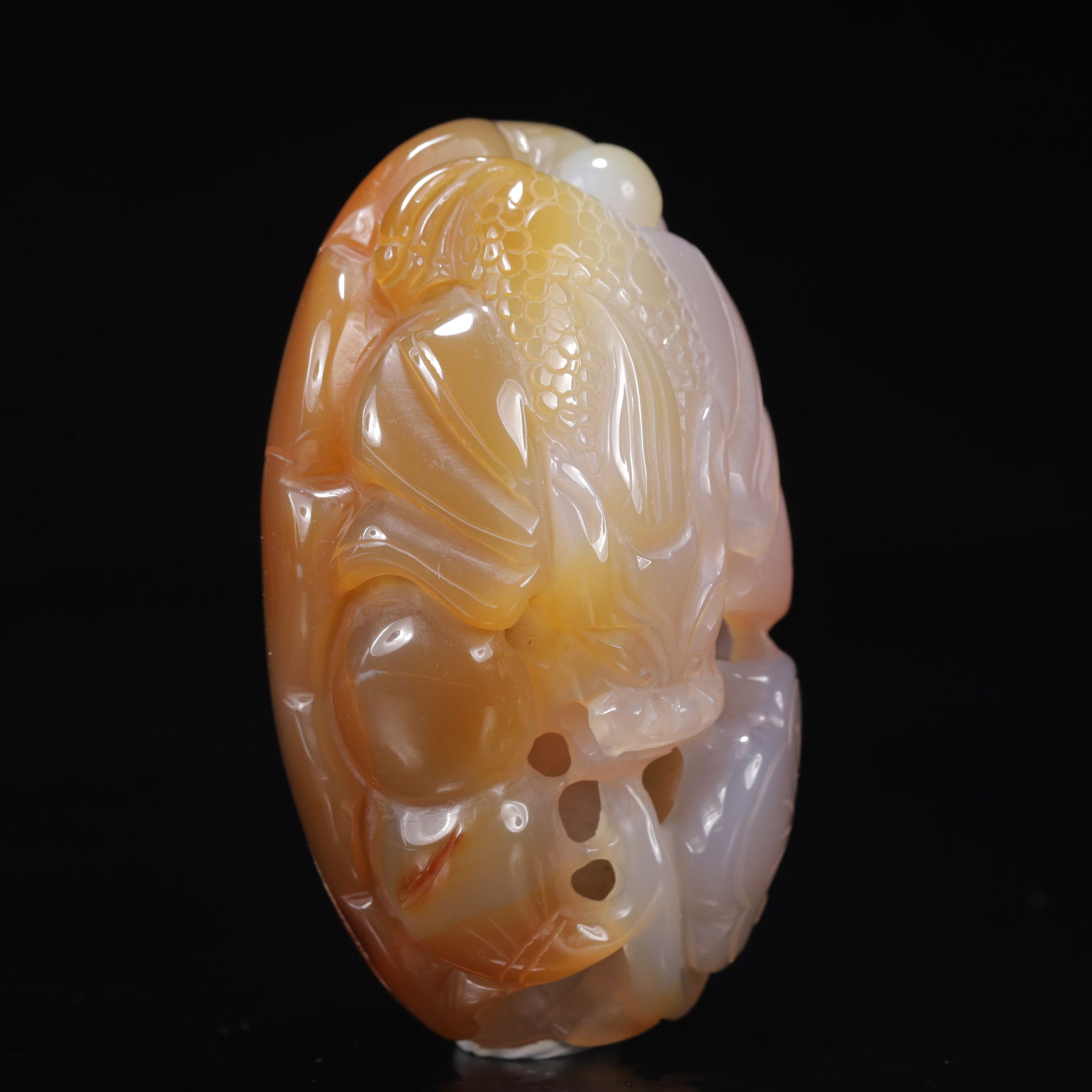 An Exquisite Agate Dragon Pattern Ornamen - 3