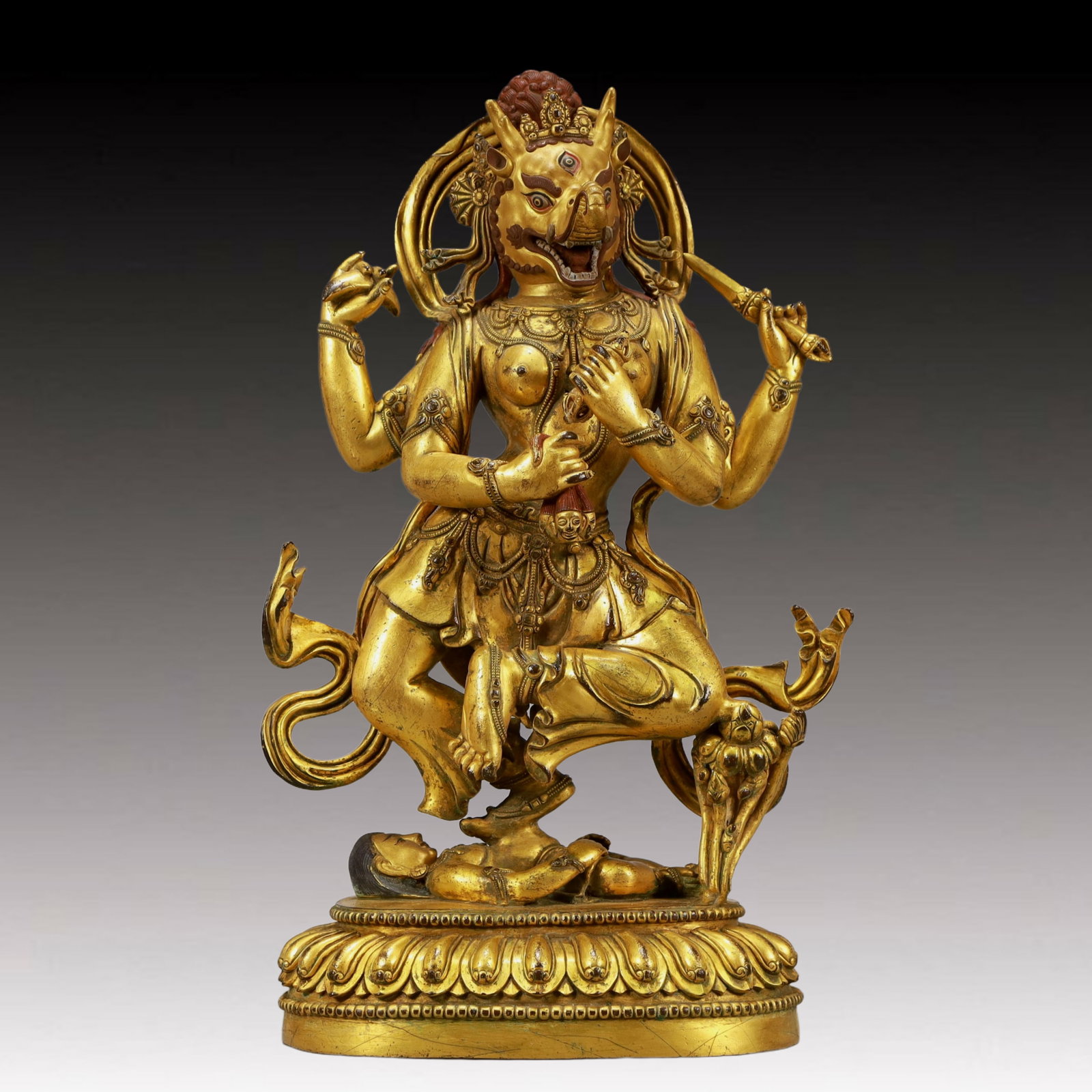 A Solemn Gilt Bronze Statue of Ganesh (1 of 9)