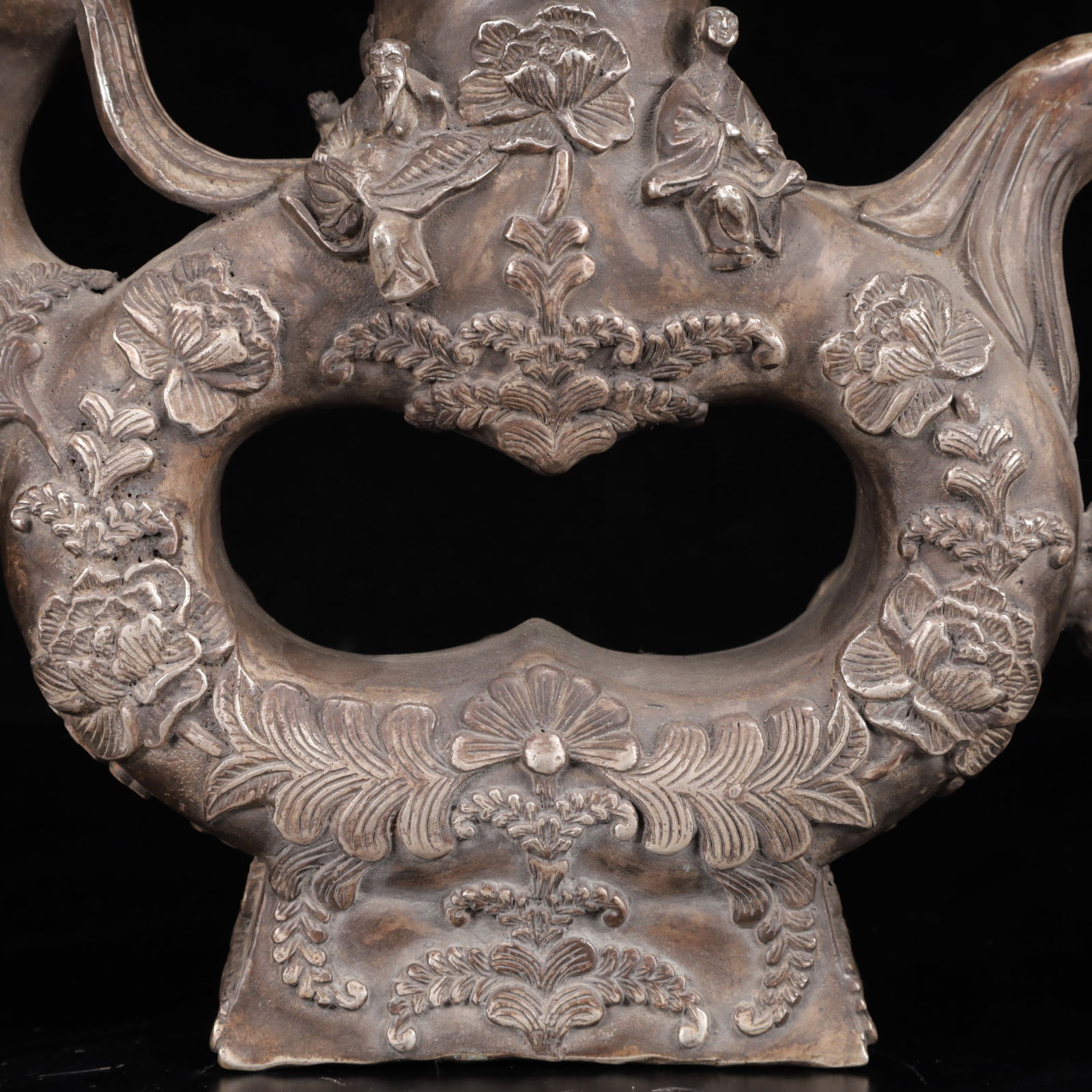 An Exquisite Silver Flower Pattern Phoenix Ornament - 5