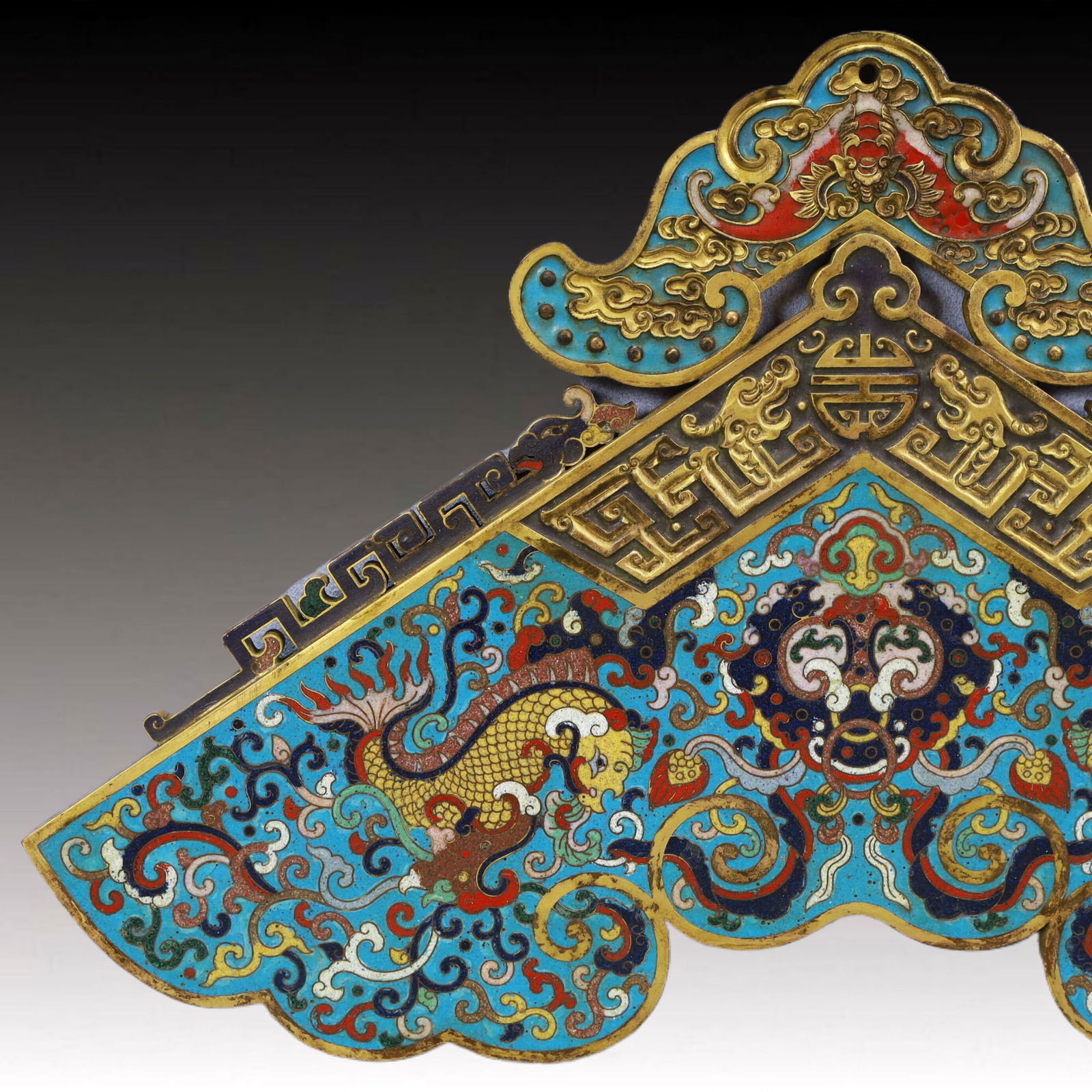 A Rare Cloisonne Dragon Pattern Pendant - 2