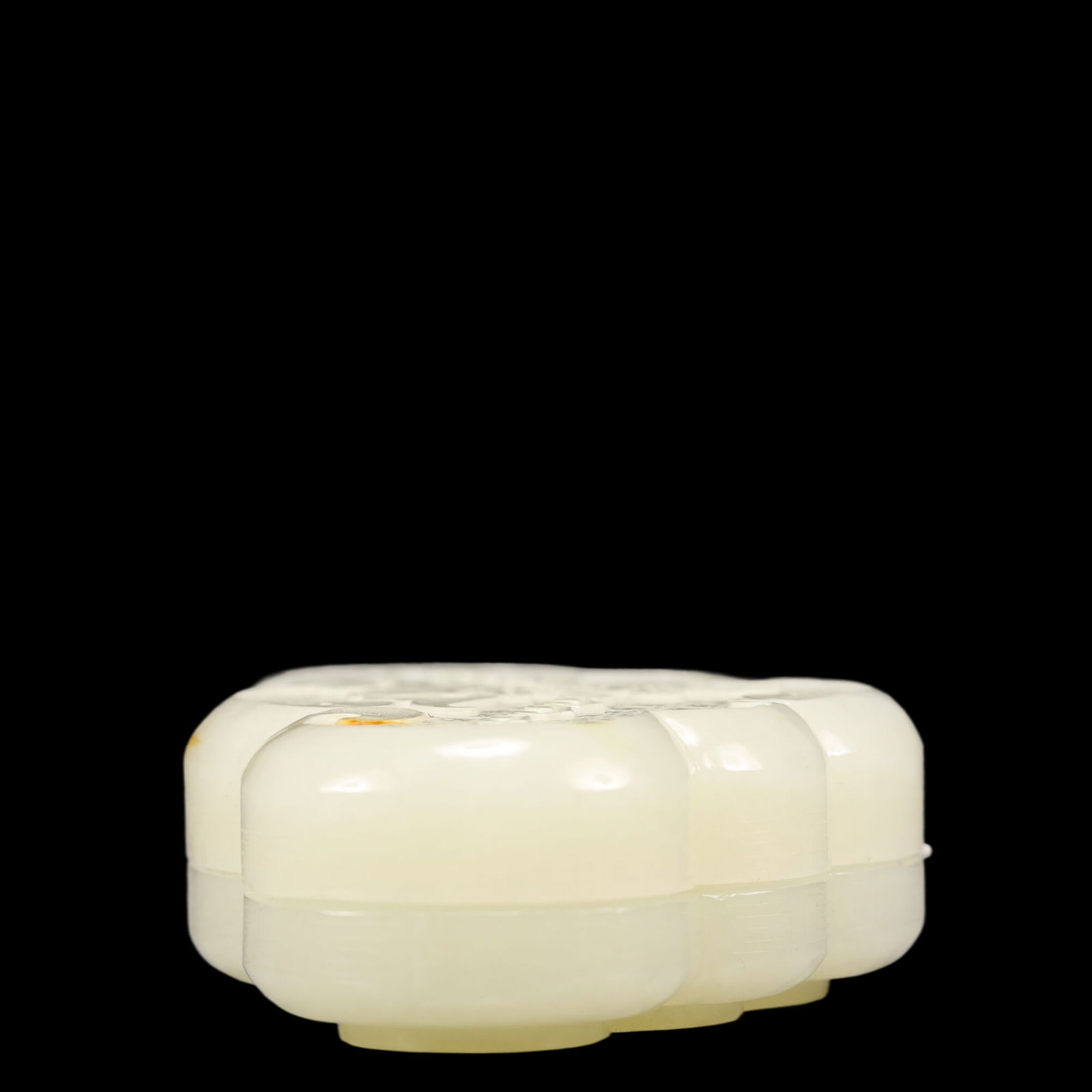 An Exquisite White Jade Bats Box - 3