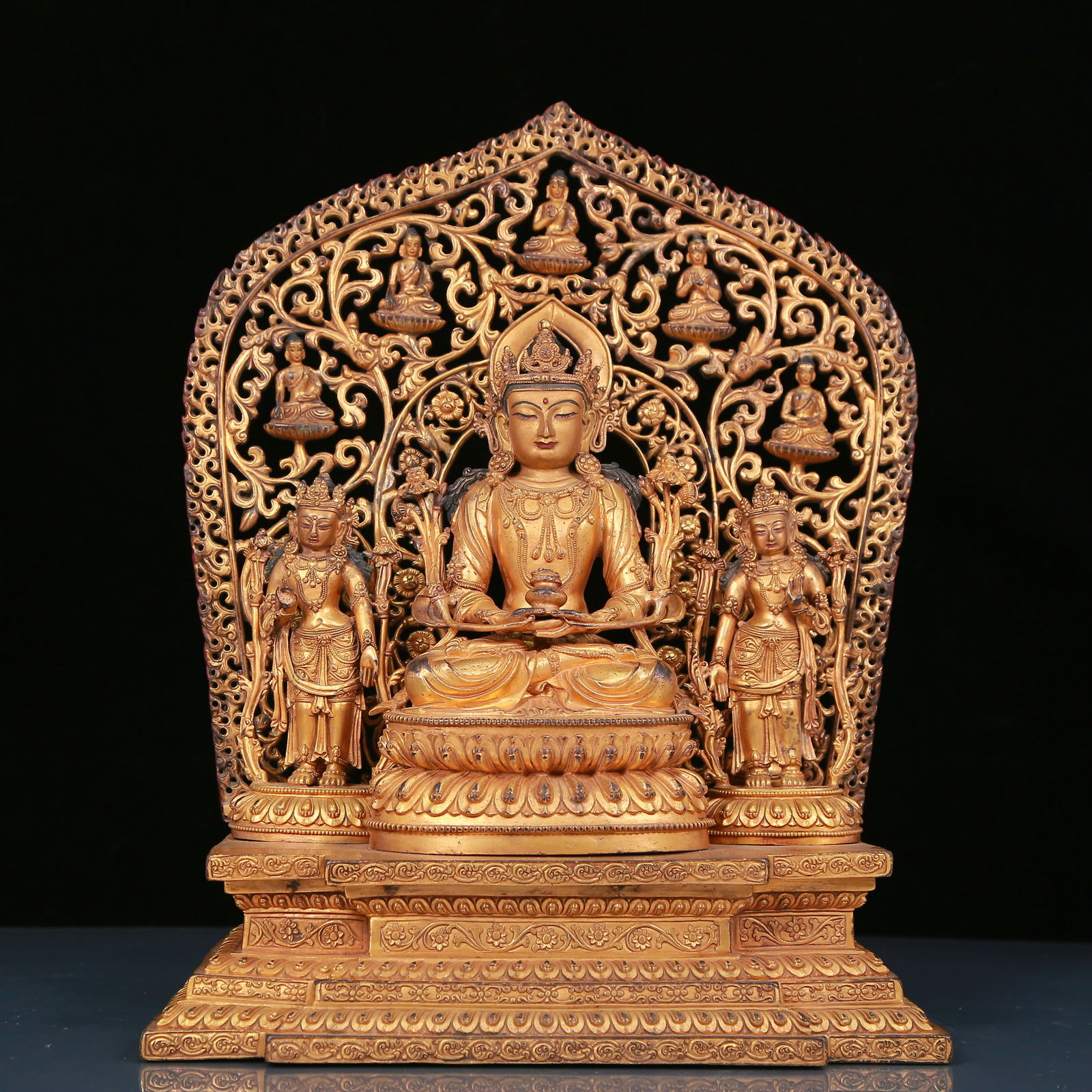 A Brilliant Gilt-Bronze Figure Of Amitayus (1 of 13)