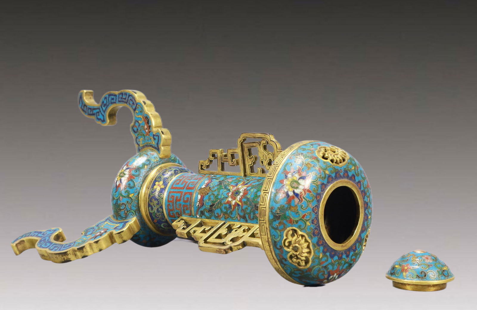 An Exquisite Cloisonne Lotus Pattern Hatstand - 8