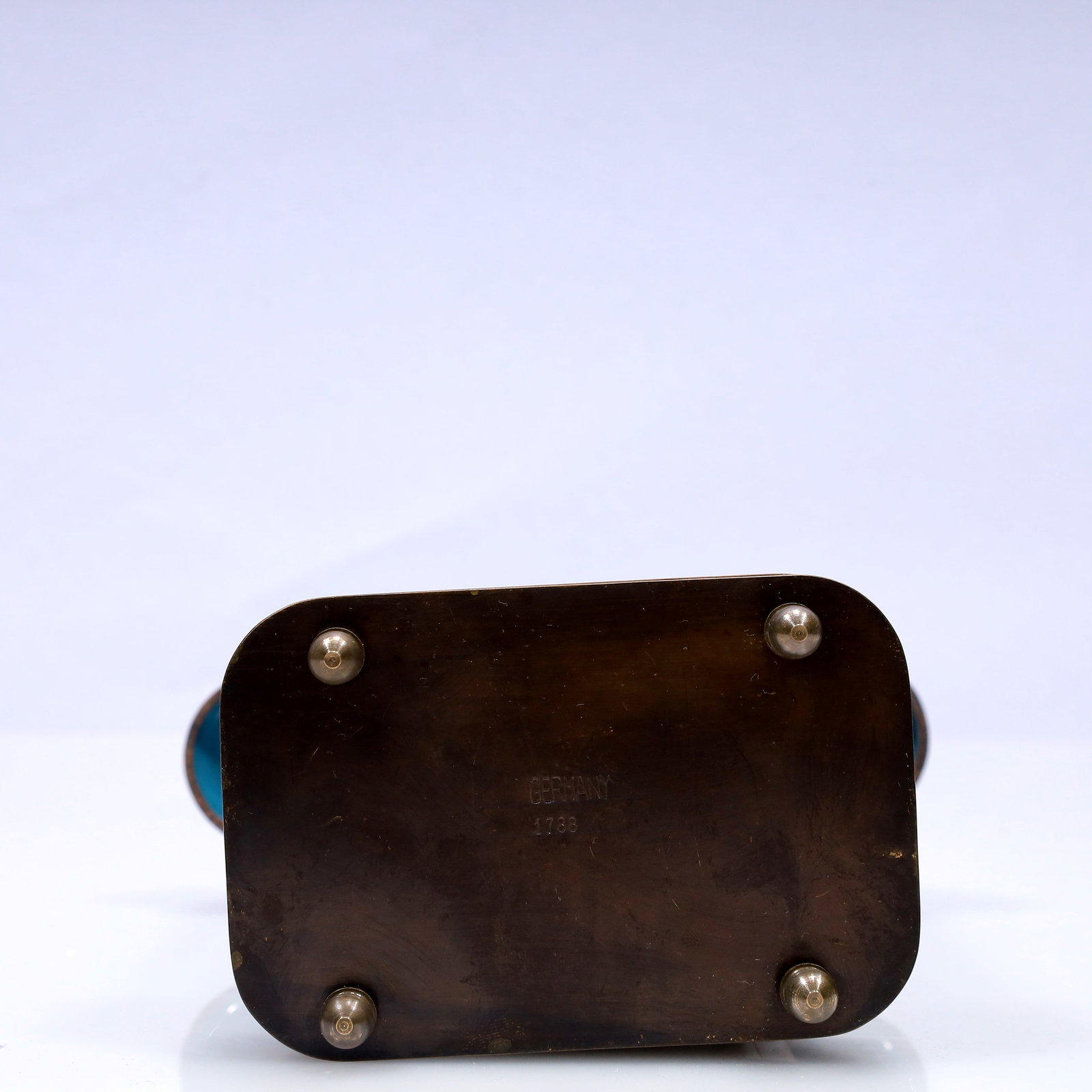 An Exquisite Cloisonne Flower Pattern Table Clock Ornament - 10