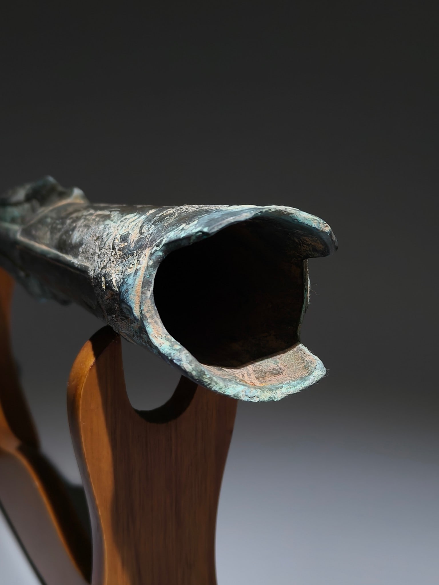 An Archaic Bronze Beast-Face Pattern Weapon - 9