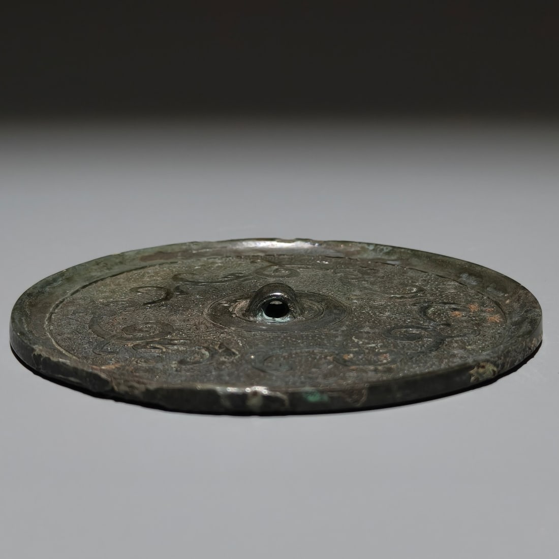 An Archaic Bronze Coiling Dragon Pattern Round Mirror - 6