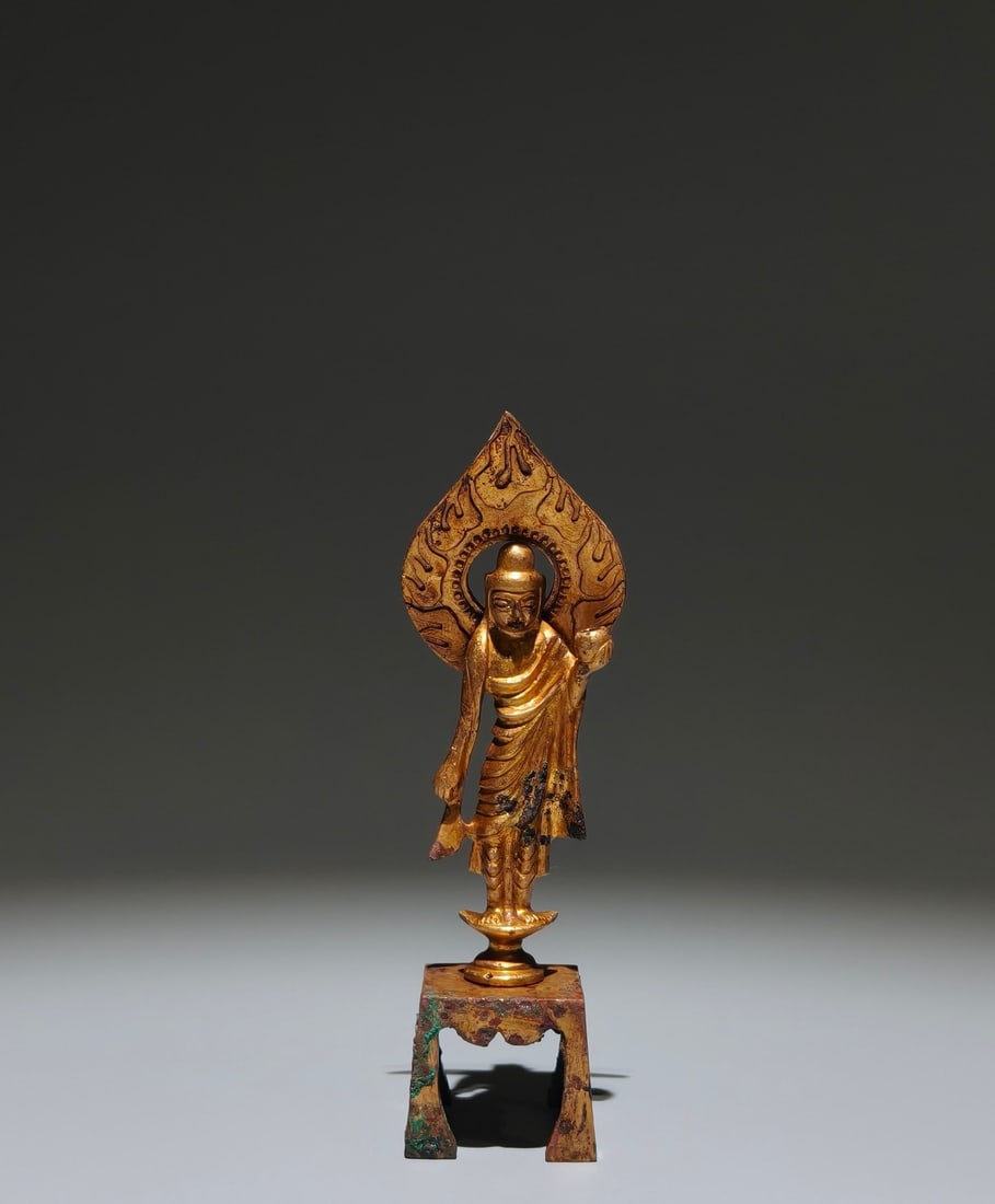 A Solemn Gilt Bronze Buddha Statue (1 of 9)