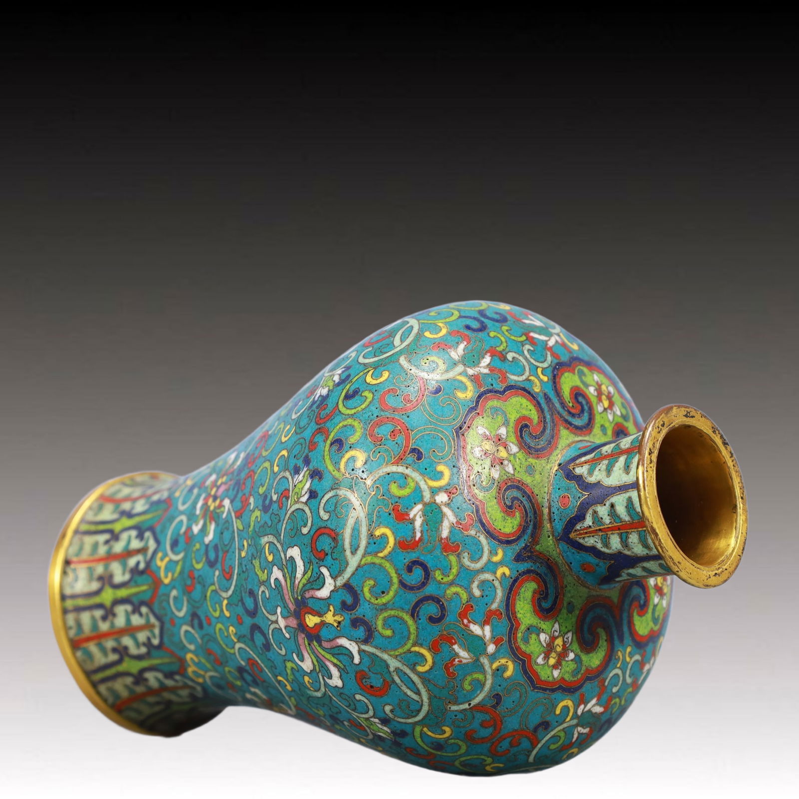 An Exquisite Cloisonne Lotus Pattern Vase - 6