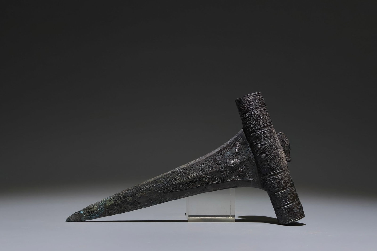 An Archaic Bronze Ruyi Pattern Weapon (1 of 9)