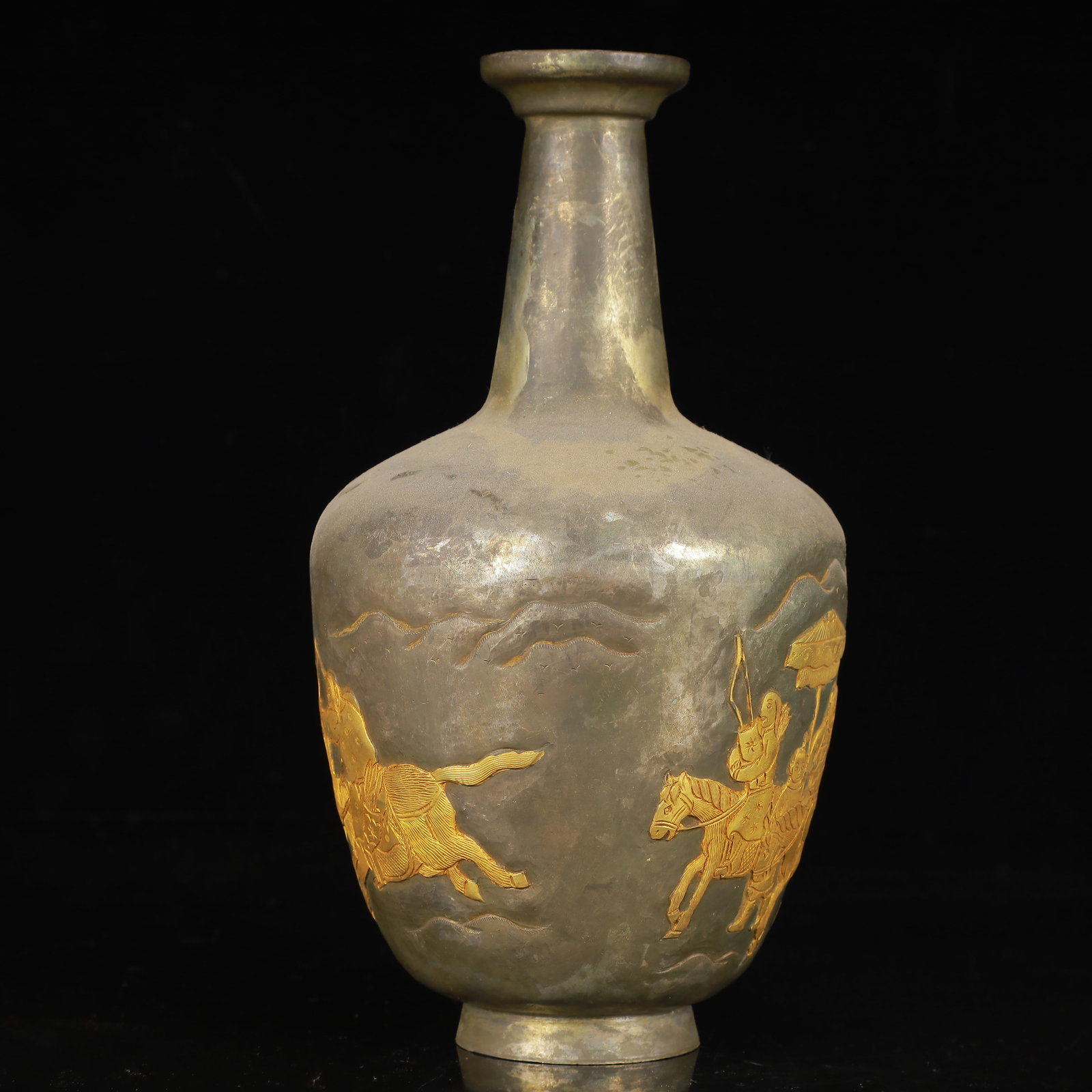 An Exquisite Gilt Silver Figure Pattern Vase - 12