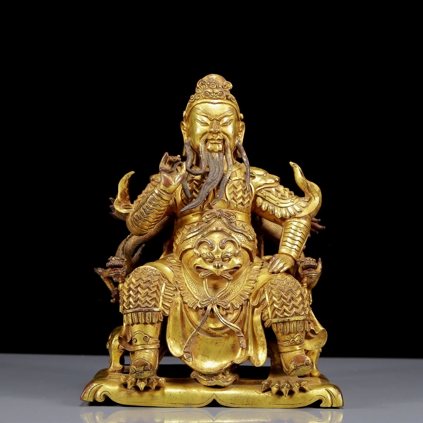 A Solemn Gilt Bronze Statue of Mammon (1 of 9)