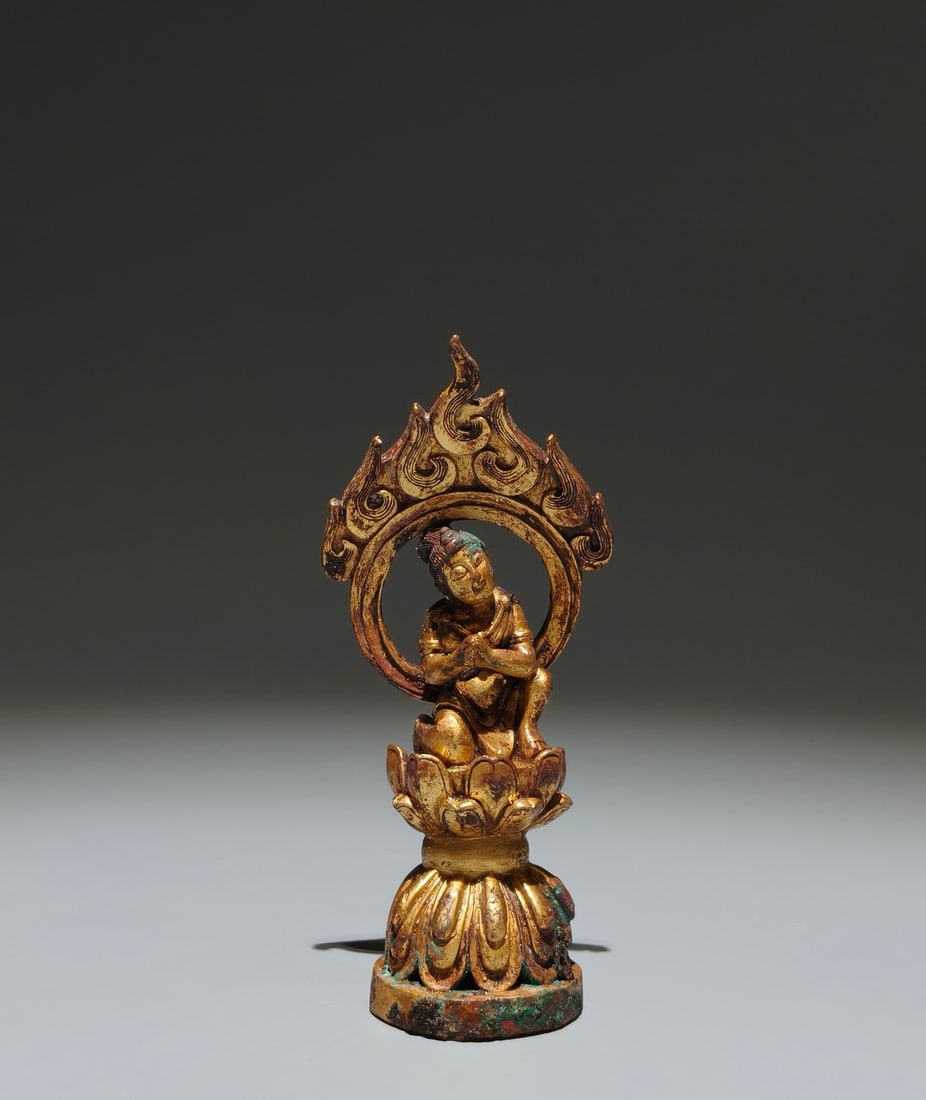 A Solemn Gilt Bronze Buddha Statue (1 of 9)