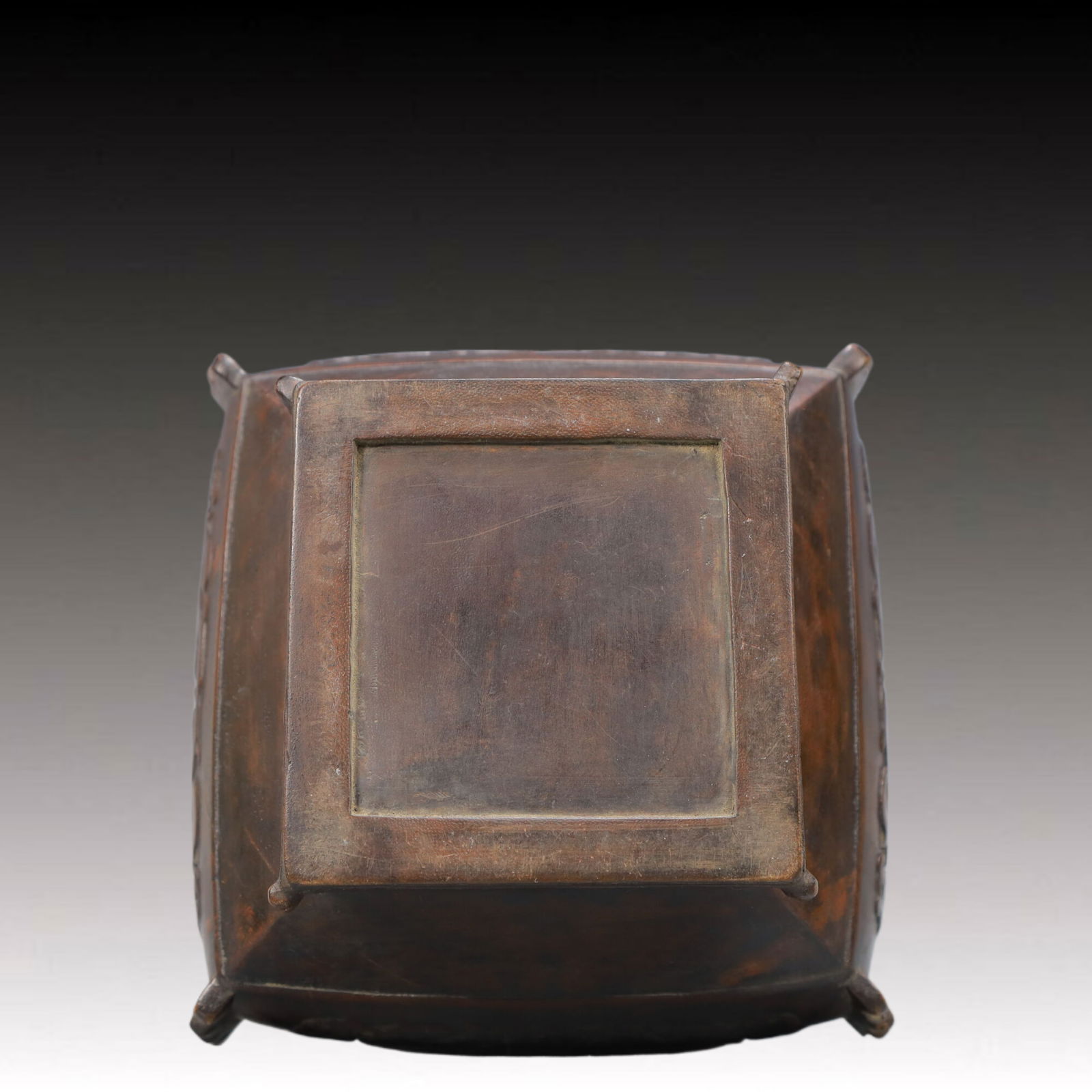 An Exquisite Eaglewood Beast-Face Pattern Double-Ears Vase - 9