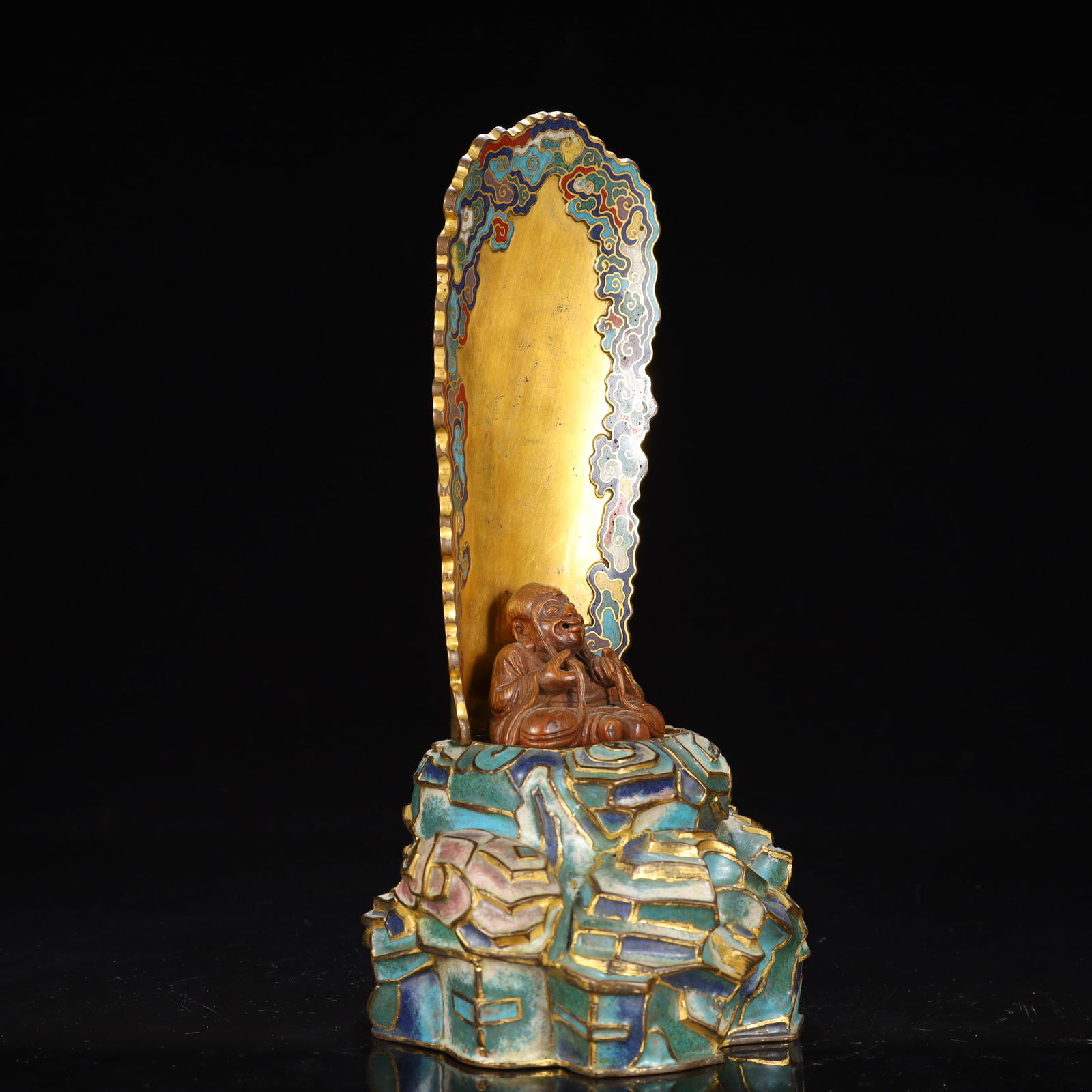 An Exquisite Cloisonne Auspicious Cloud Pattern Throne - 5