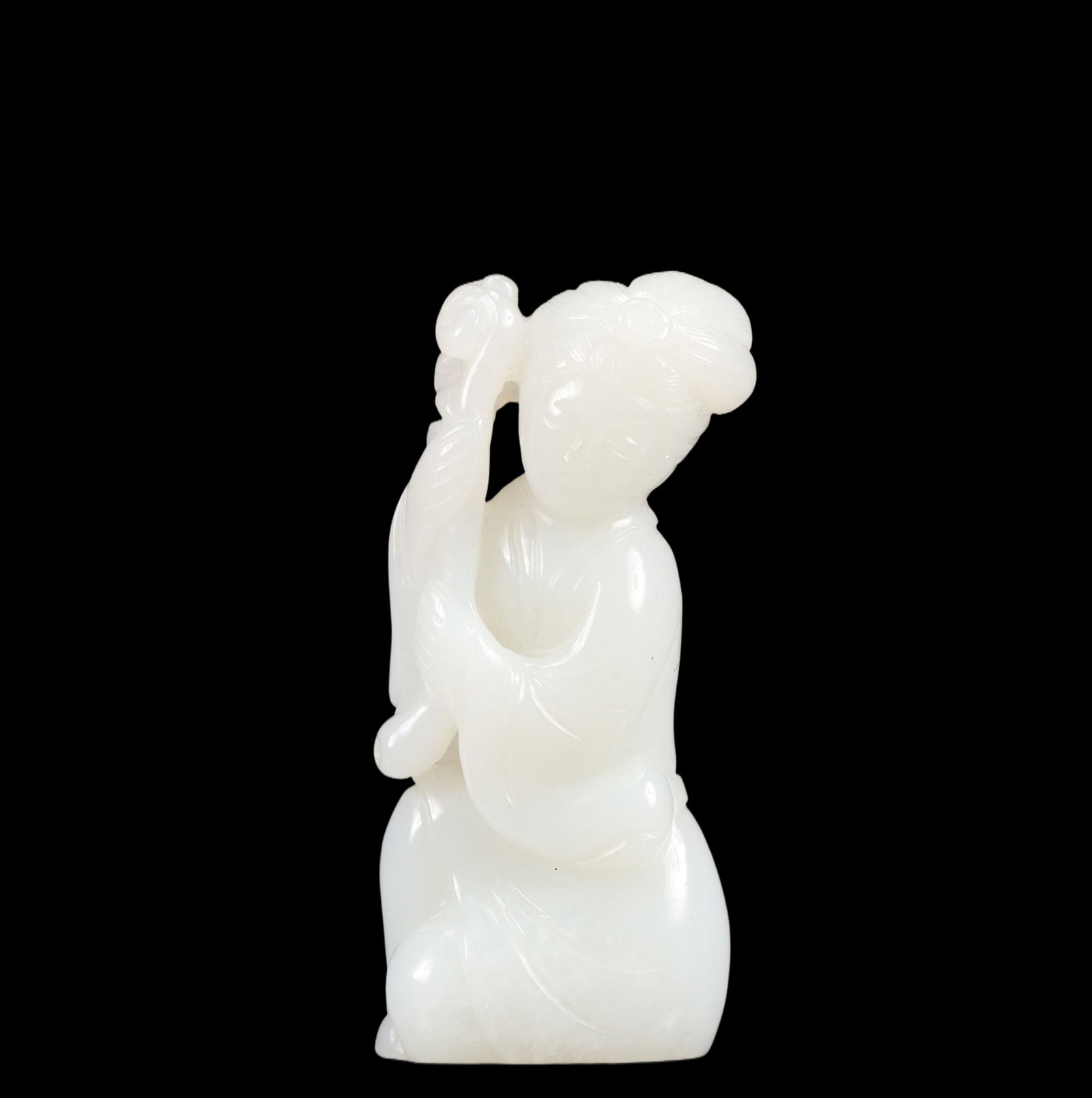 An Exquisite White Jade Character Ornament (1 of 5)