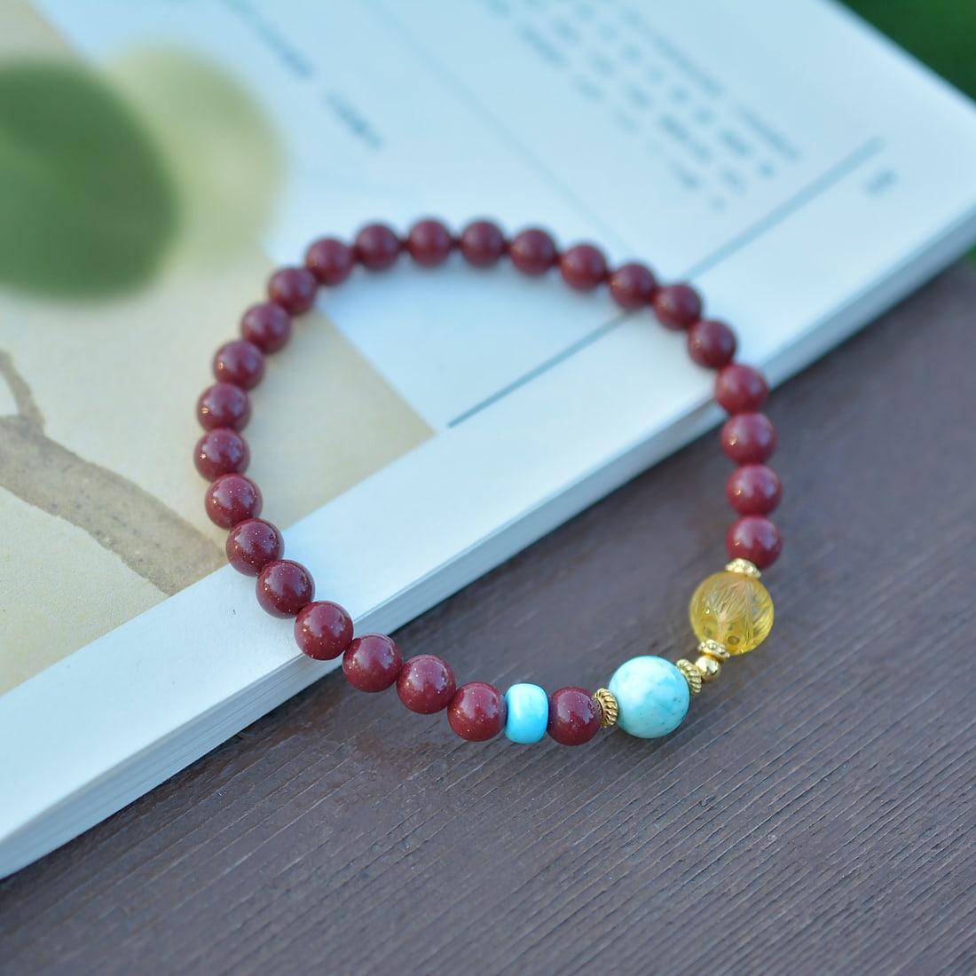 An Exquisite Cinnabar Bracelets - 4