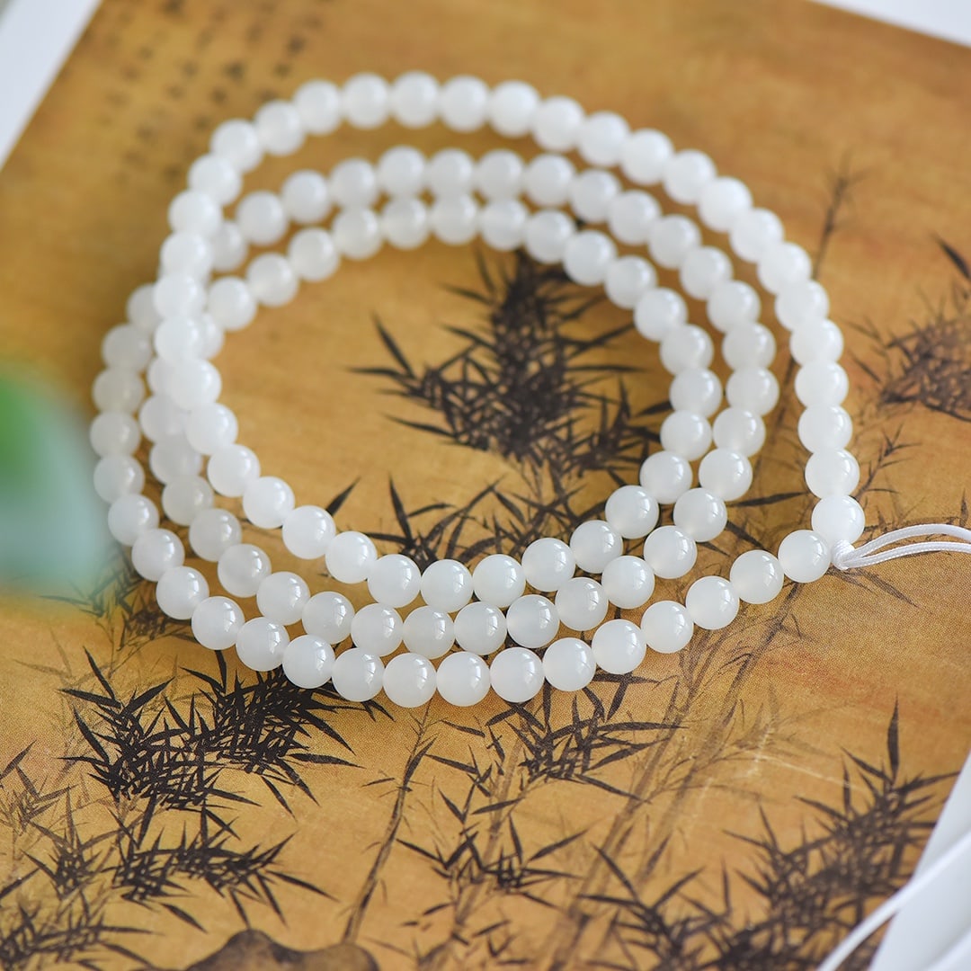 An Exquisite White Jade Bracelets - 5