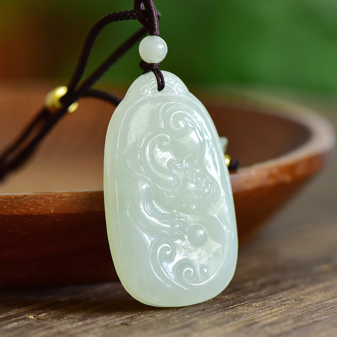 An Exquisite White Jade Auspicious Beast Pattern Pendant - 4