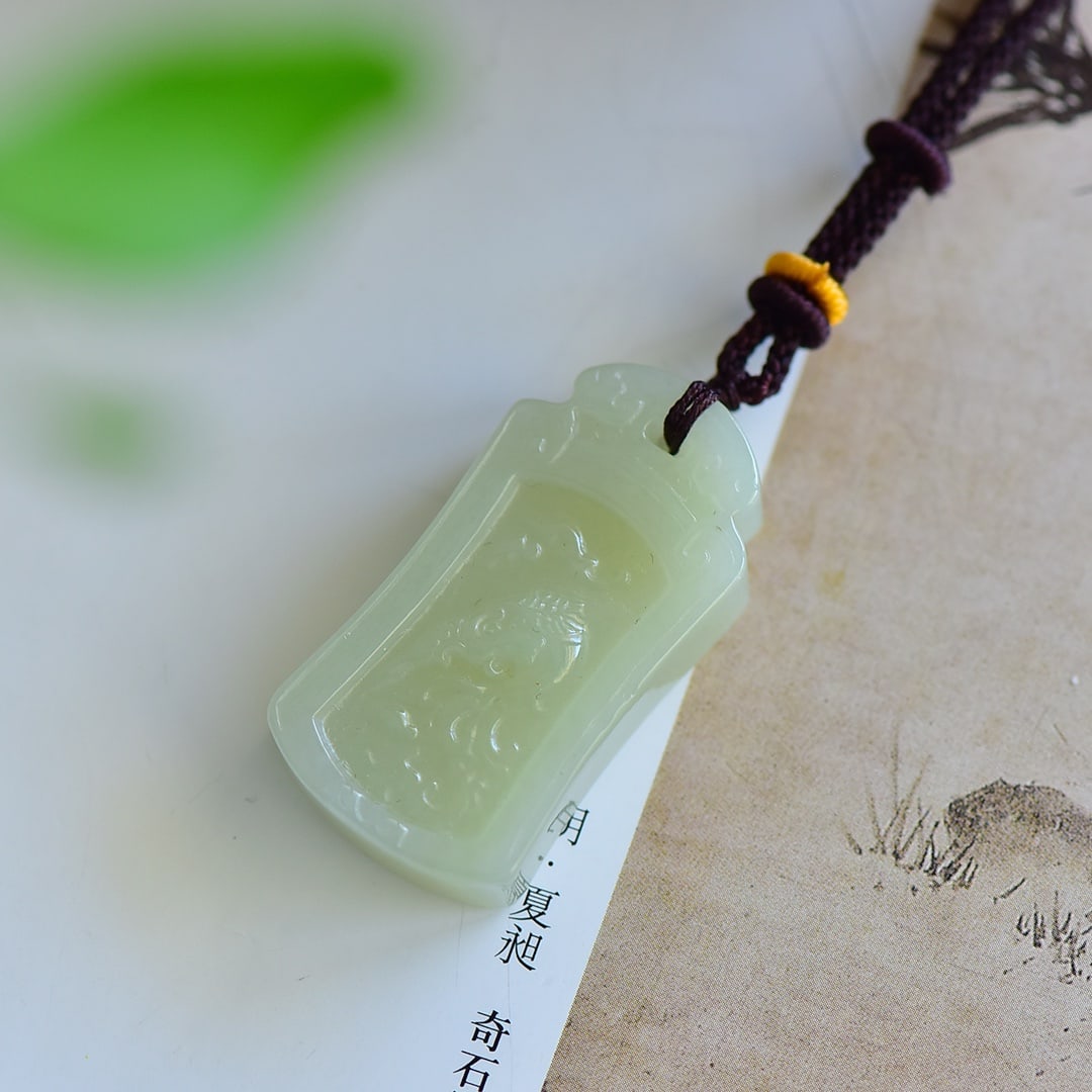 An Exquisite White Jade Phoenix Pattern Pendant - 2