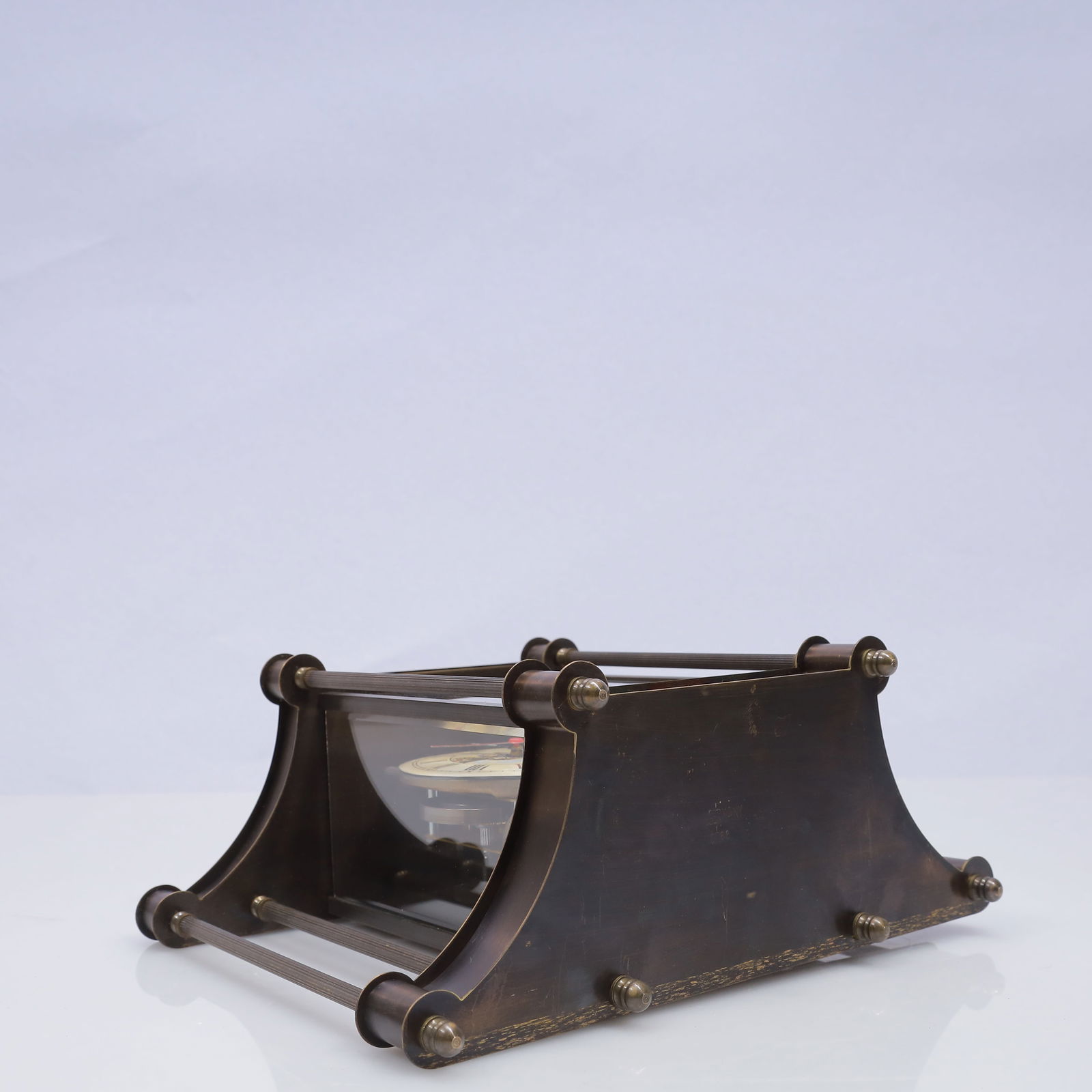 An Exquisite Cloisonne Flower Pattern Table Clock Ornament - 8