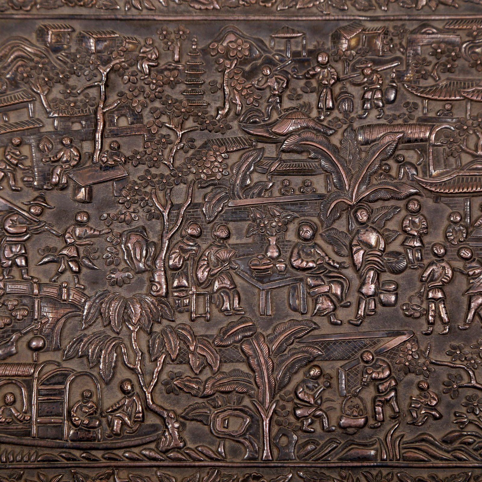 An Exquisite Silver Landscape and Figure Pattern Box - 5