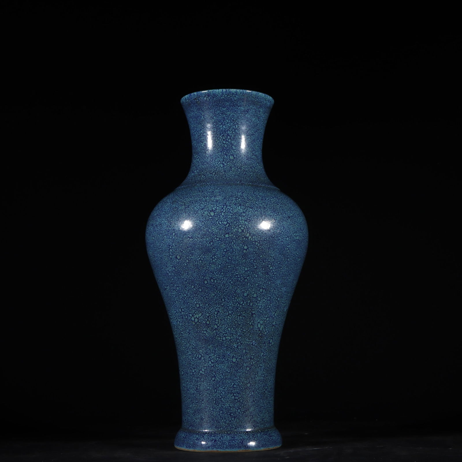 An Exquisite Ruby Blue Glazed Vase - 5