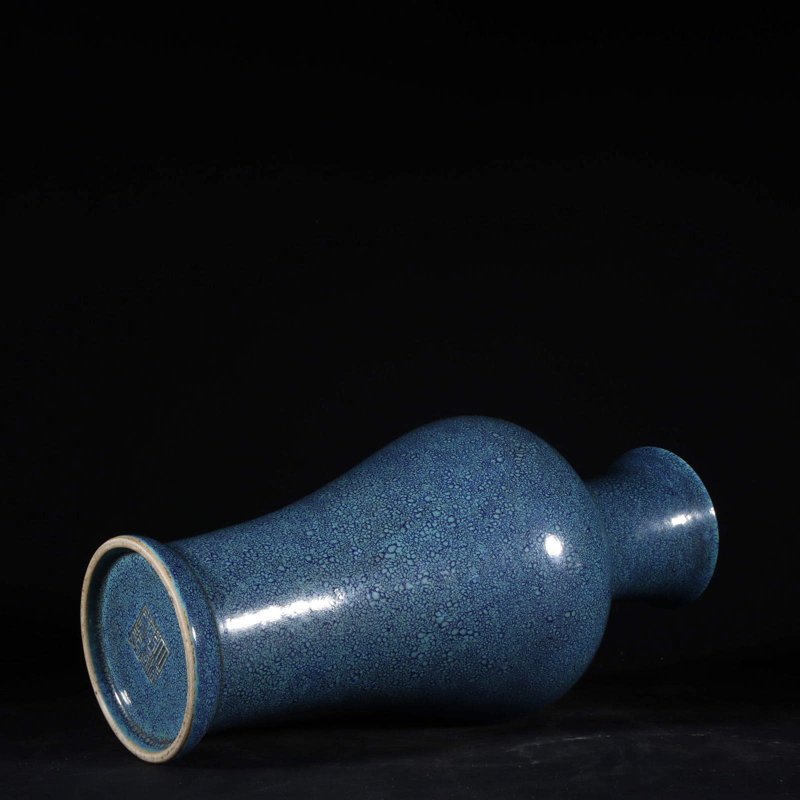 An Exquisite Ruby Blue Glazed Vase - 7