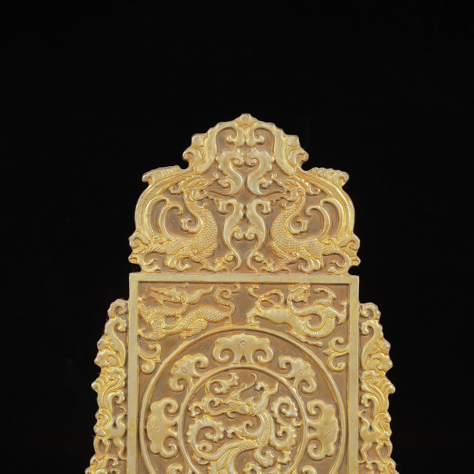An Exquisite Gilt Silver Auspicious Beast Pattern Screen - 2