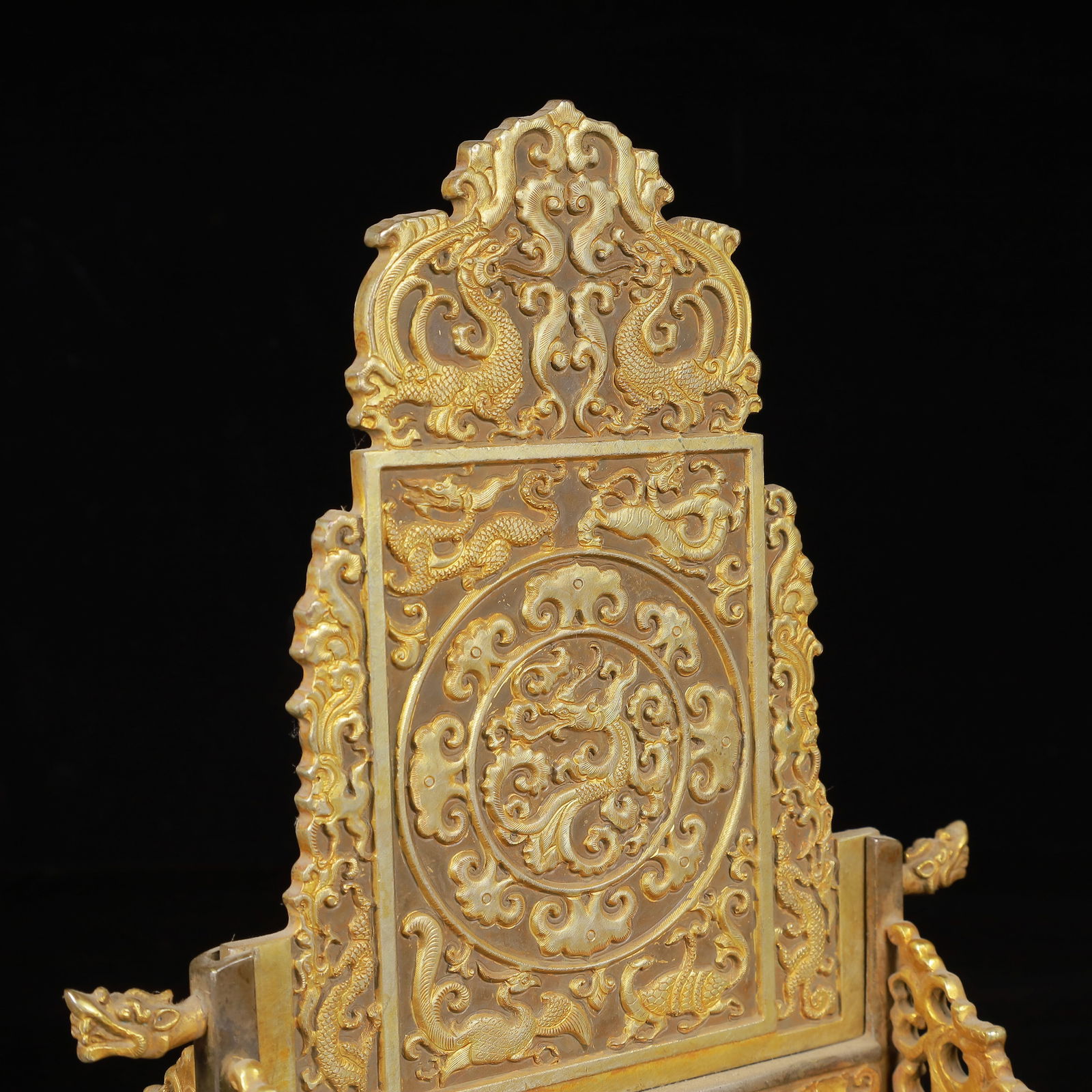 An Exquisite Gilt Silver Auspicious Beast Pattern Screen - 7