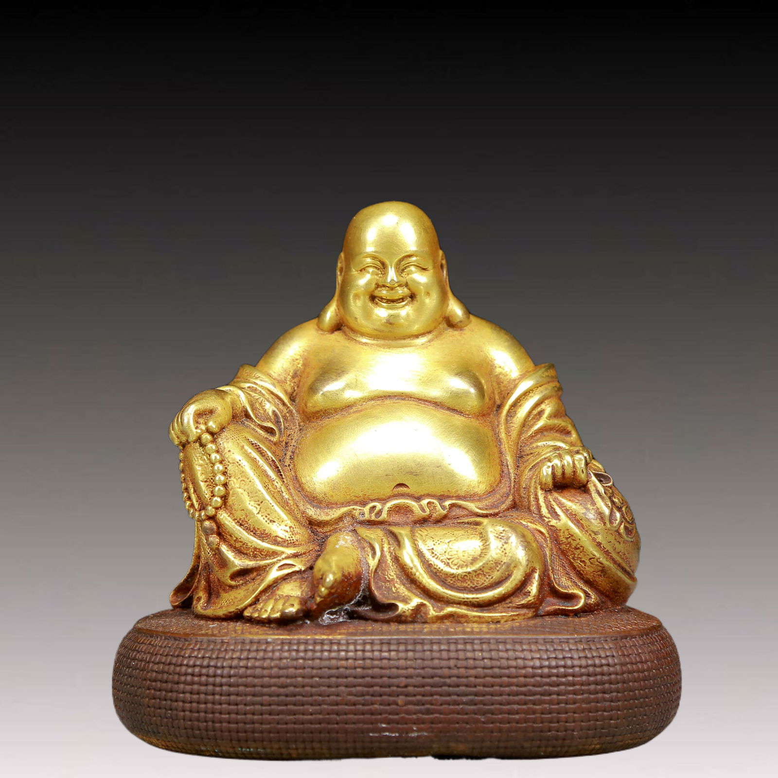 A Solemn Gilt Bronze Statue of Maitreya Buddha (1 of 6)