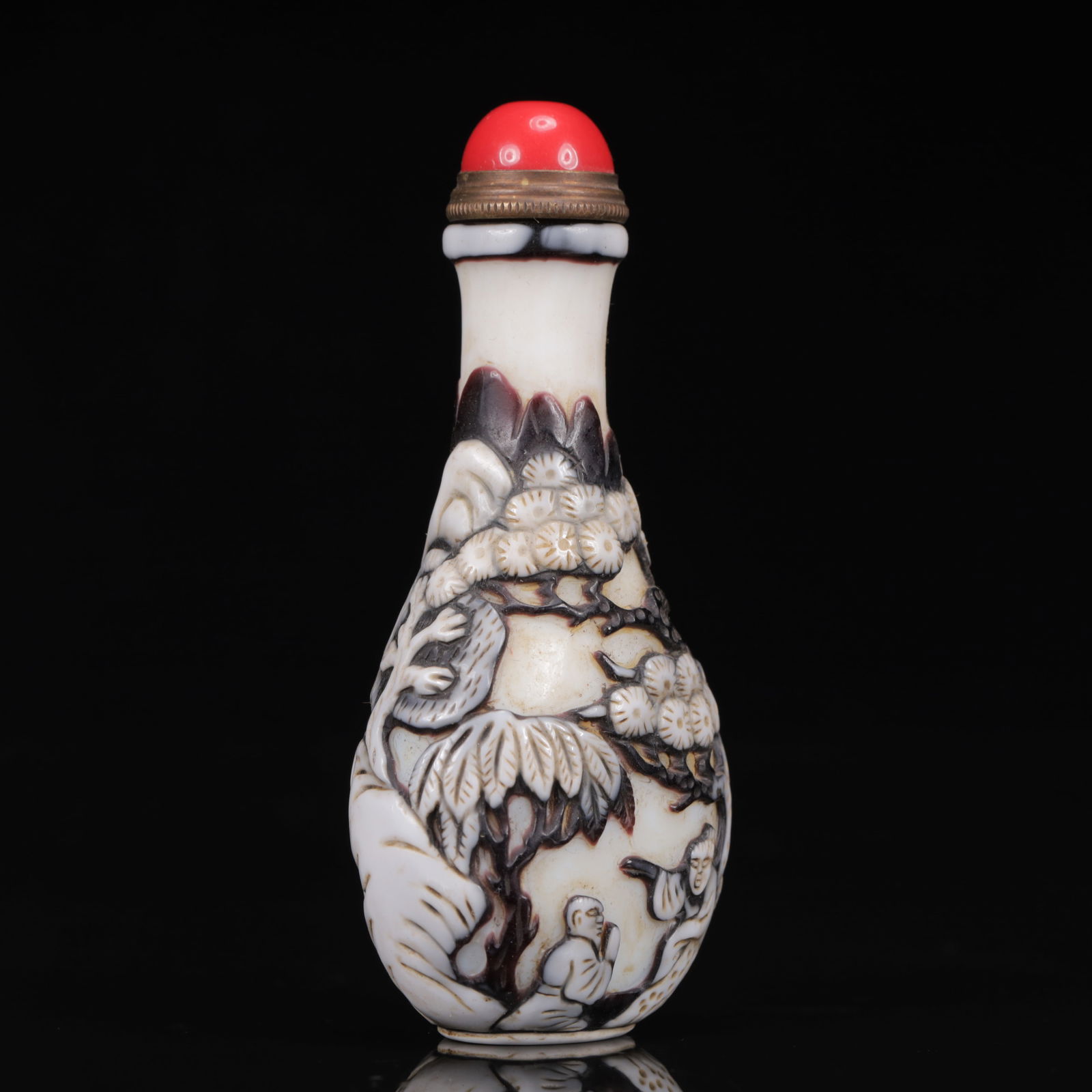 An Exquisite Glass Figure Pattern Snuff Bottle - 6