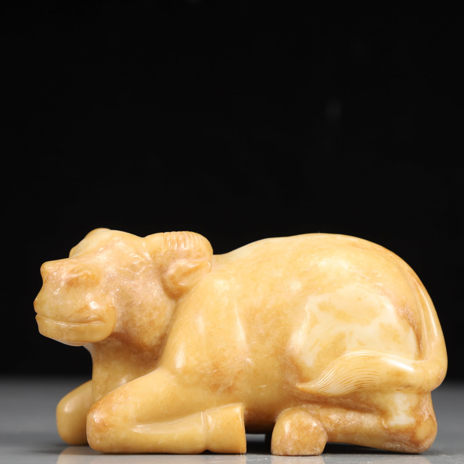 An Exquisite Hotan Jade Buffalo Ornament (1 of 8)