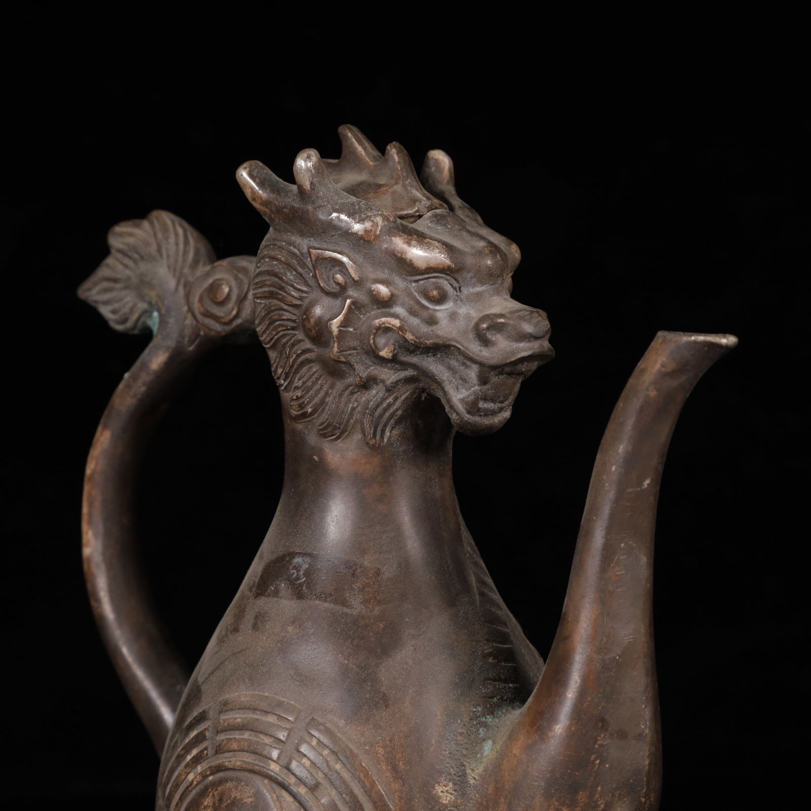An Exquisite Silver Dragon Pattern Ewer - 5
