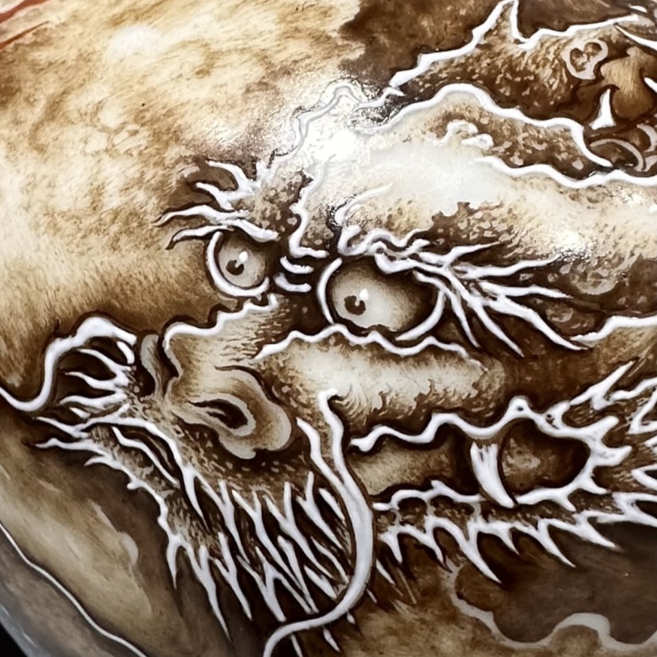 An Exquisite Ink Color Dragon Pattern Jar - 5