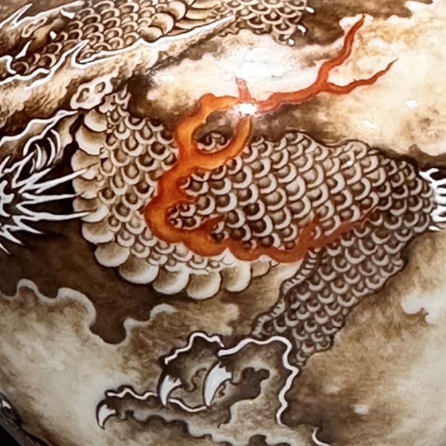 An Exquisite Ink Color Dragon Pattern Jar - 6