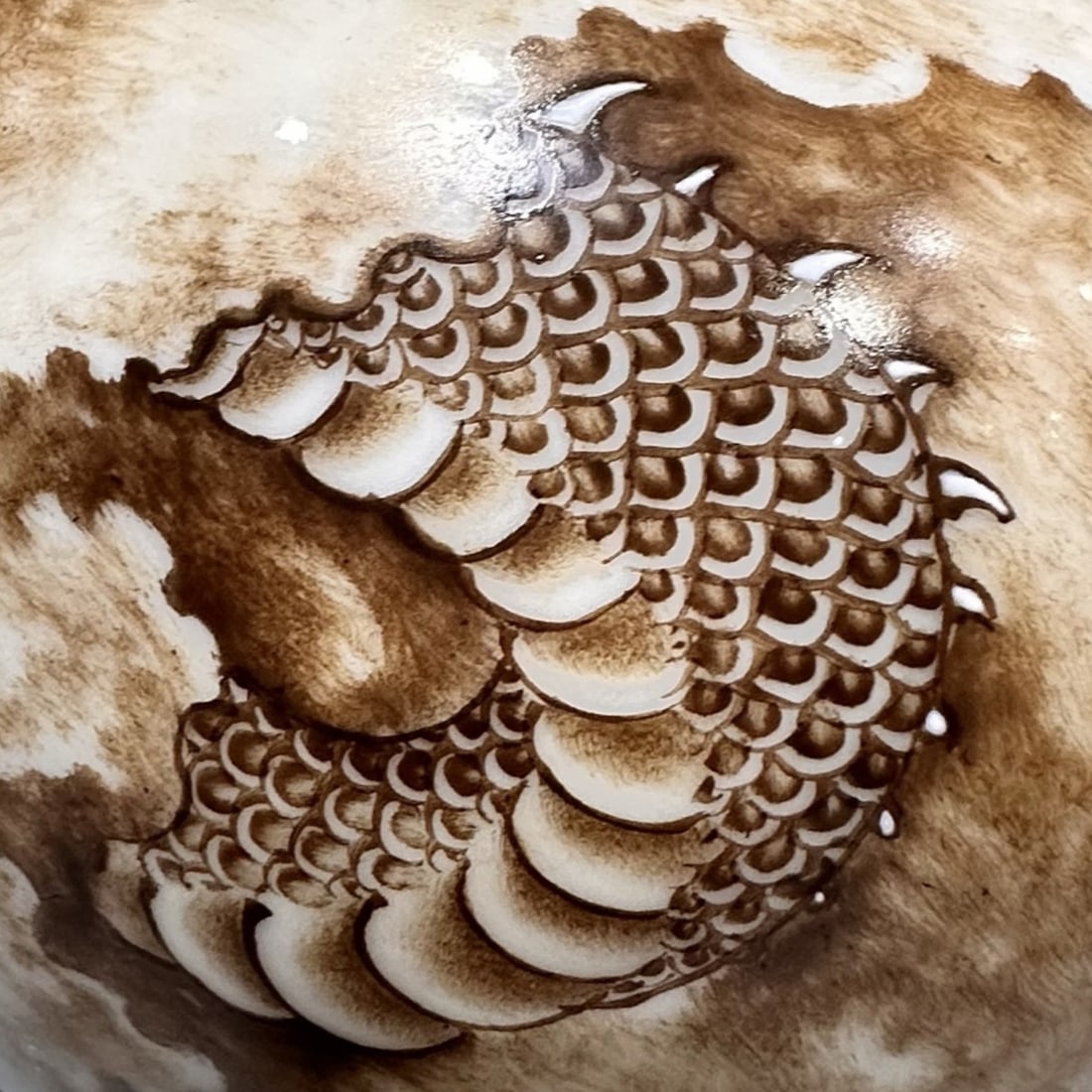 An Exquisite Ink Color Dragon Pattern Jar - 8