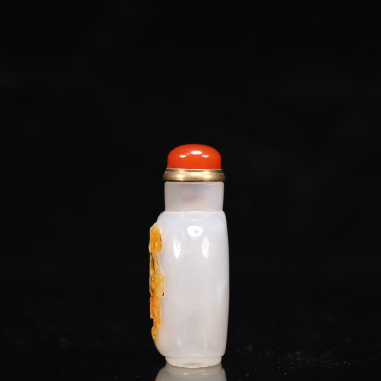 An Exquisite Agate Pine and Bats Pattern Snuff Bottle - 6