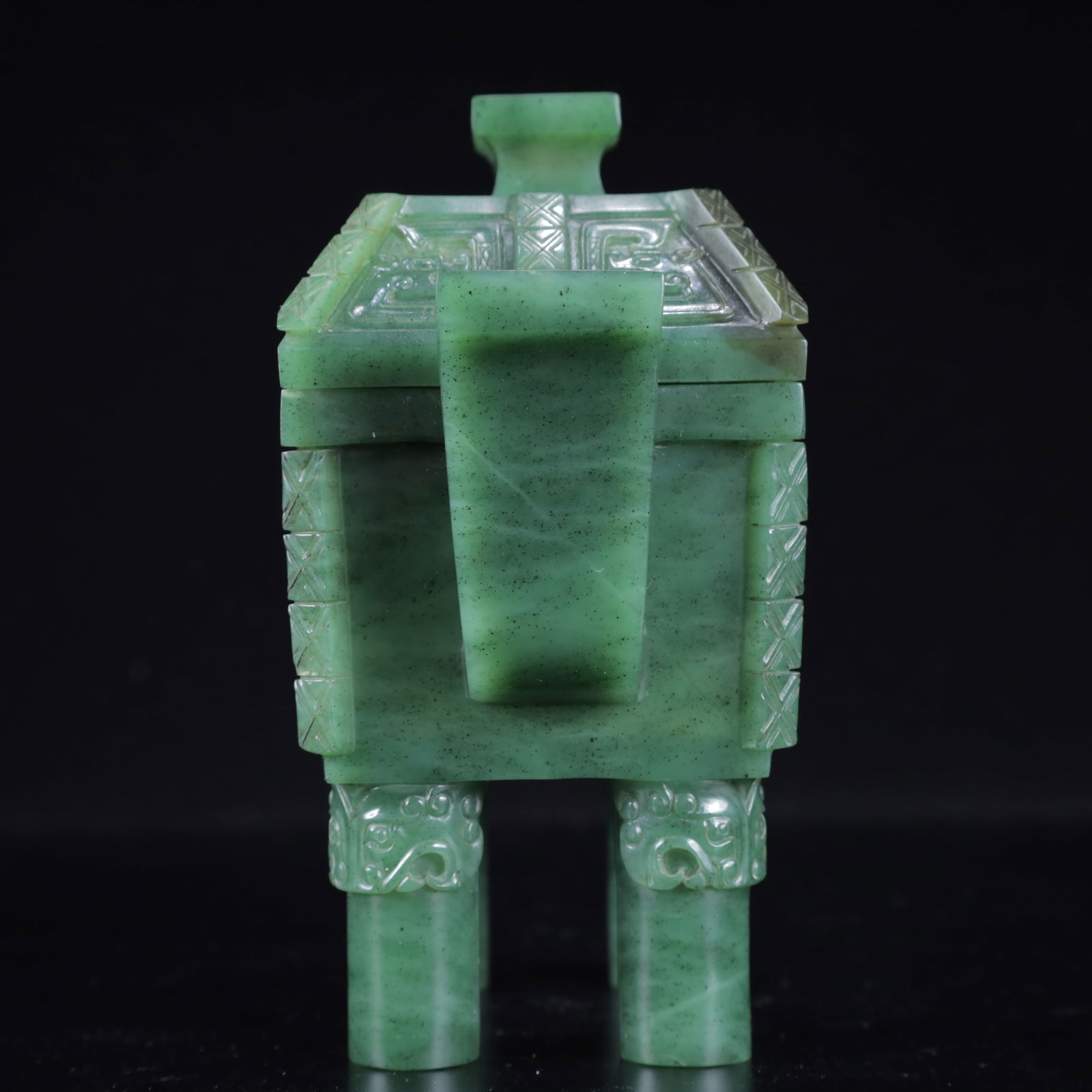 An Exquisite Jasper Beast-Face Pattern Censer - 4